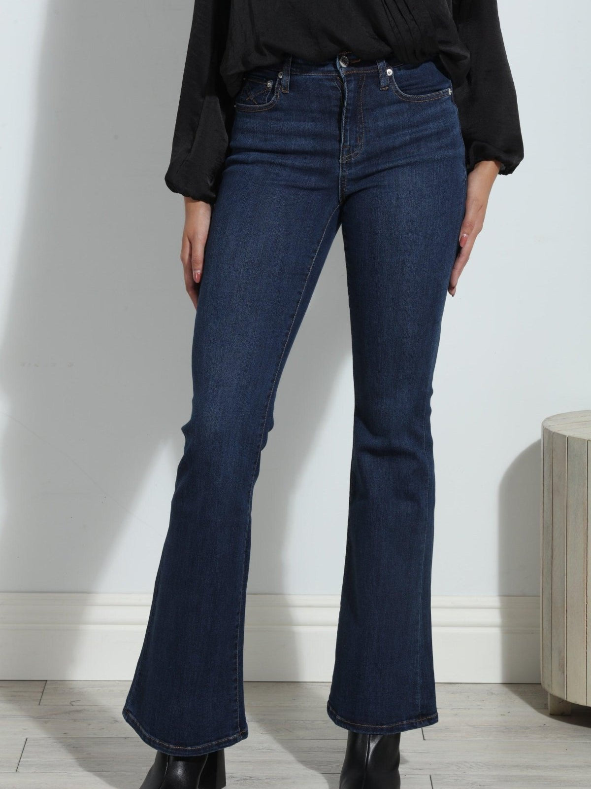 Unpublished Janet Mid Rise Flare Jeans -Dark Denim-FINAL SALE