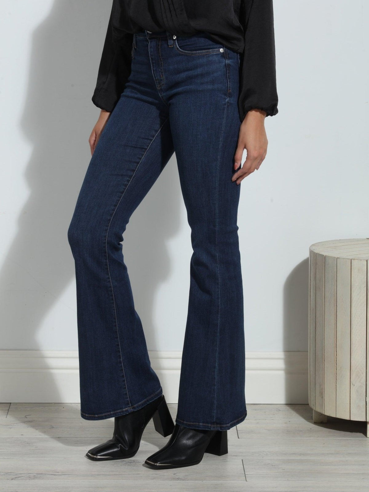 Unpublished Janet Mid Rise Flare Jeans -Dark Denim-FINAL SALE