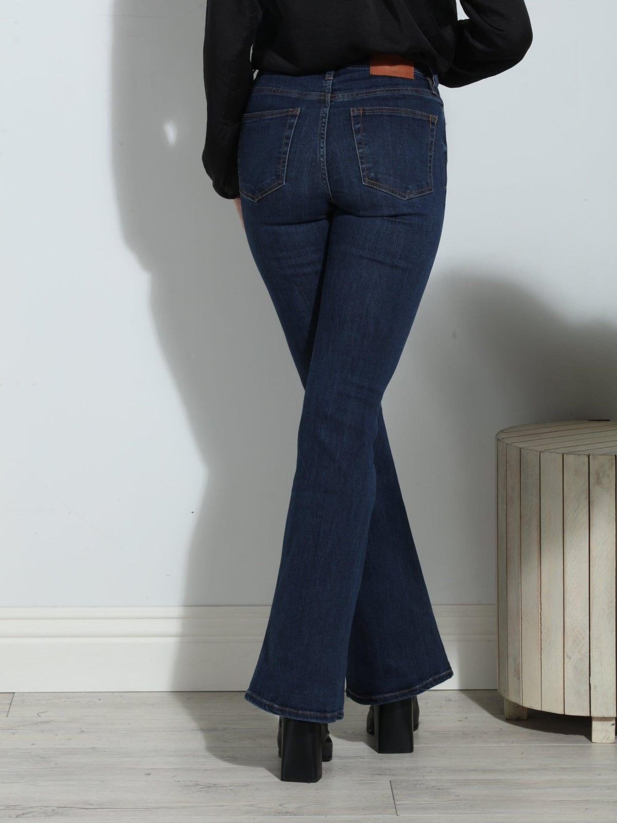Unpublished Janet Mid Rise Flare Jeans -Dark Denim-FINAL SALE