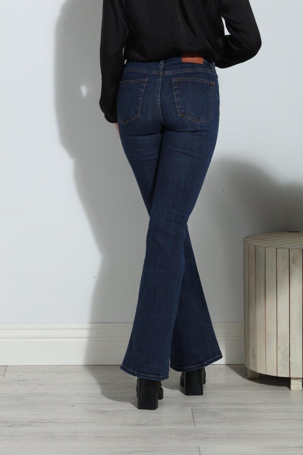 Unpublished Janet Mid Rise Flare Jeans -Dark Denim-FINAL SALE