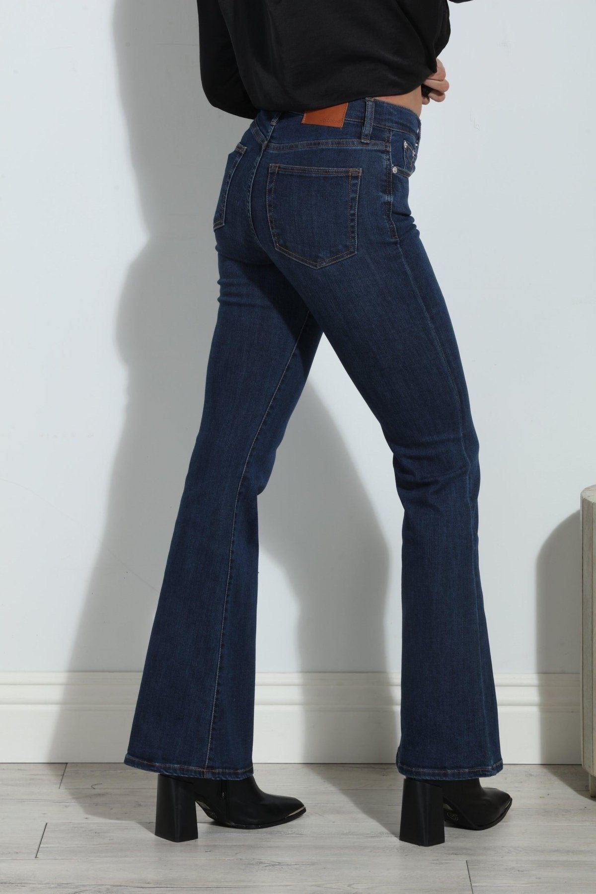 Unpublished Janet Mid Rise Flare Jeans -Dark Denim-FINAL SALE