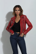 Mauritius Christy Star Leather Jacket-BEST SELLER