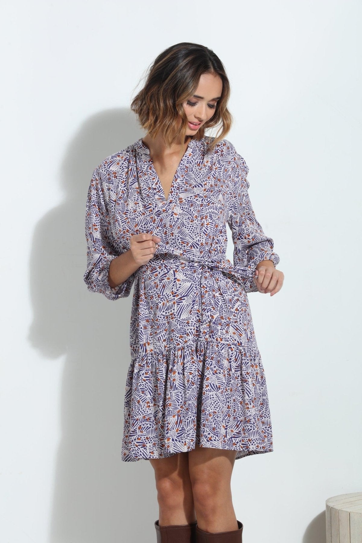 Ornella Shirt Dress with Belt-FINAL SALE