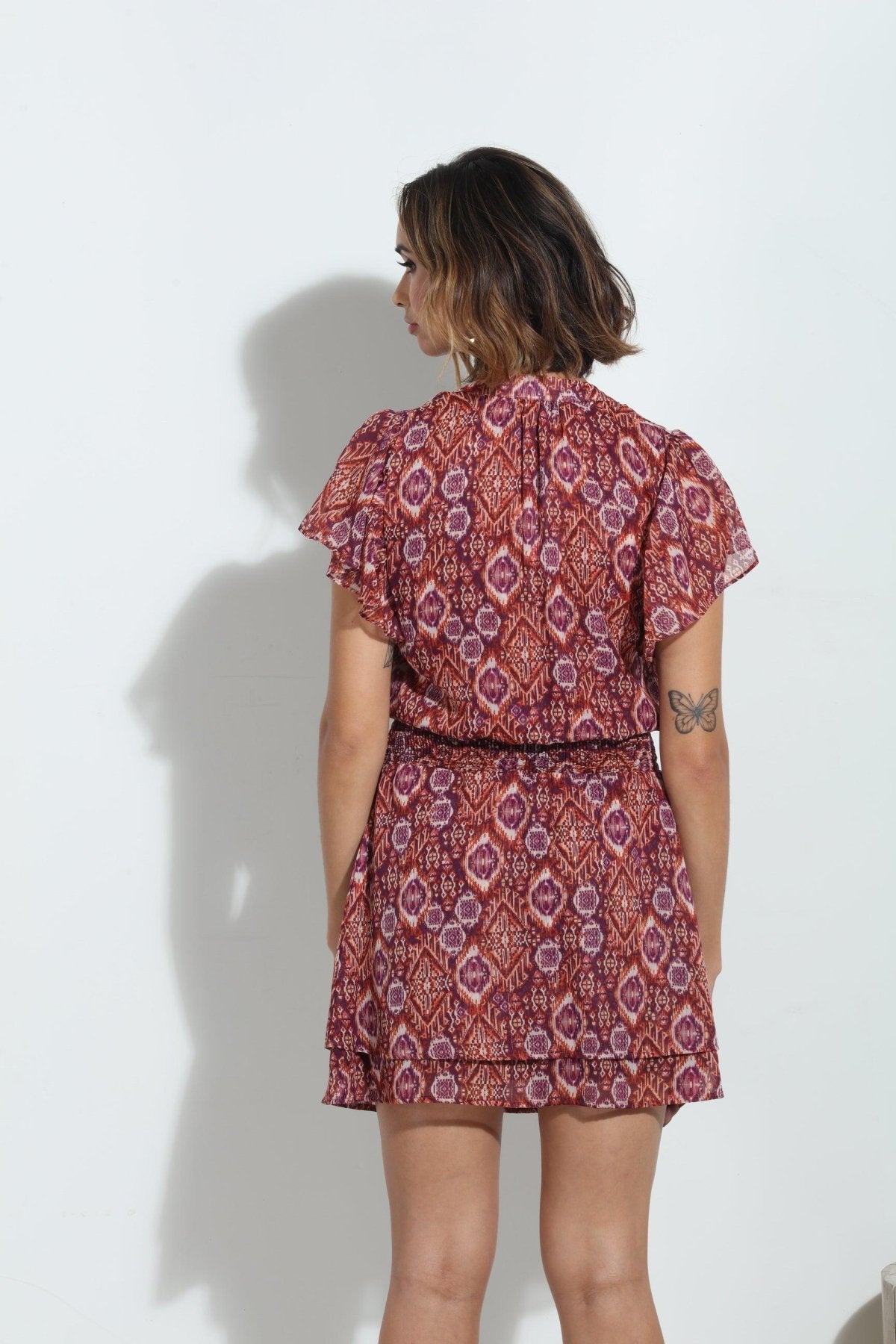 Nellly Short Sleeve Smocked Dress