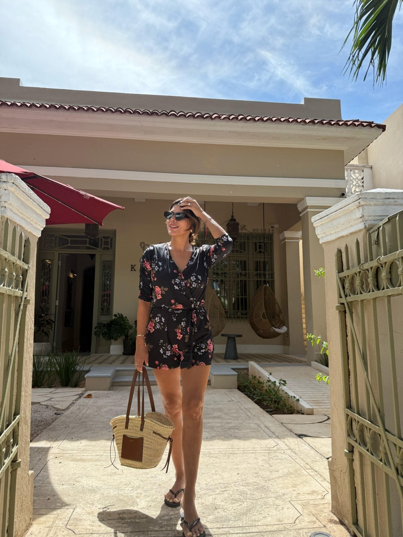 Dylan Shirred Sleeve Romper-BEST SELLER