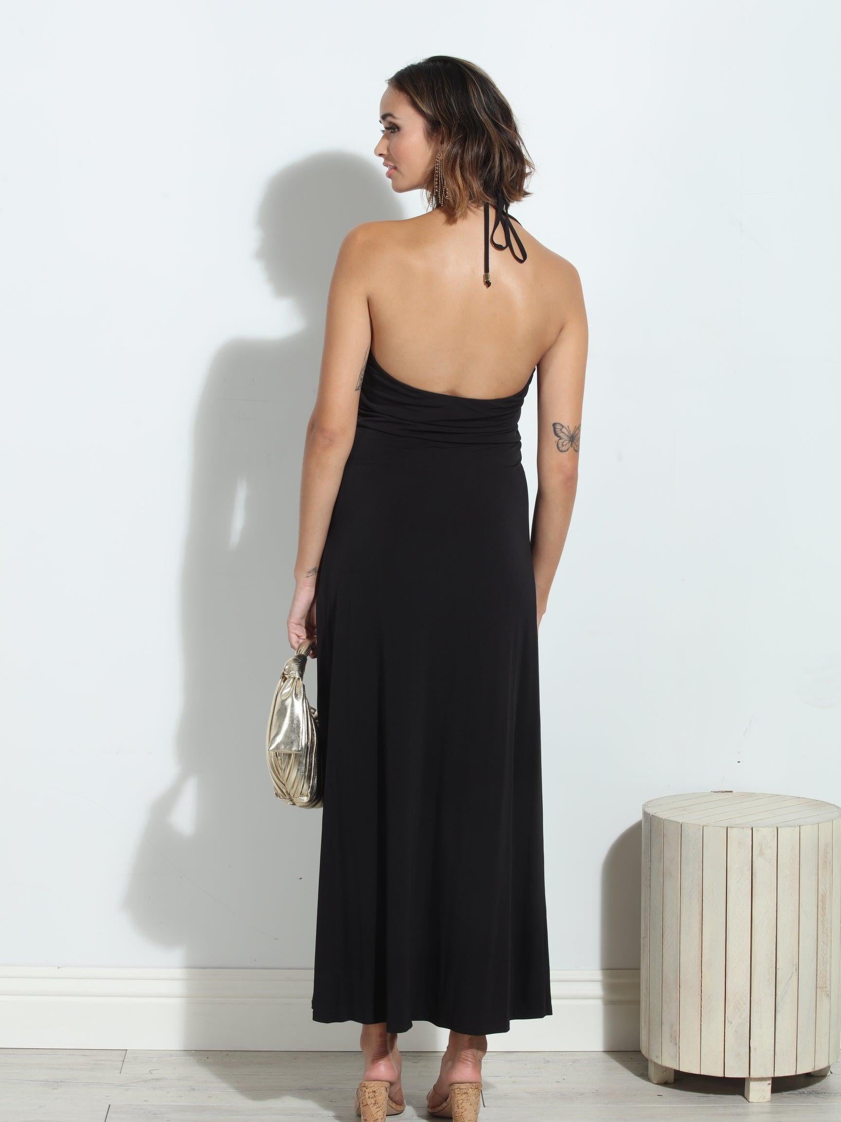Black Keyhole Maxi Dress- Best Seller