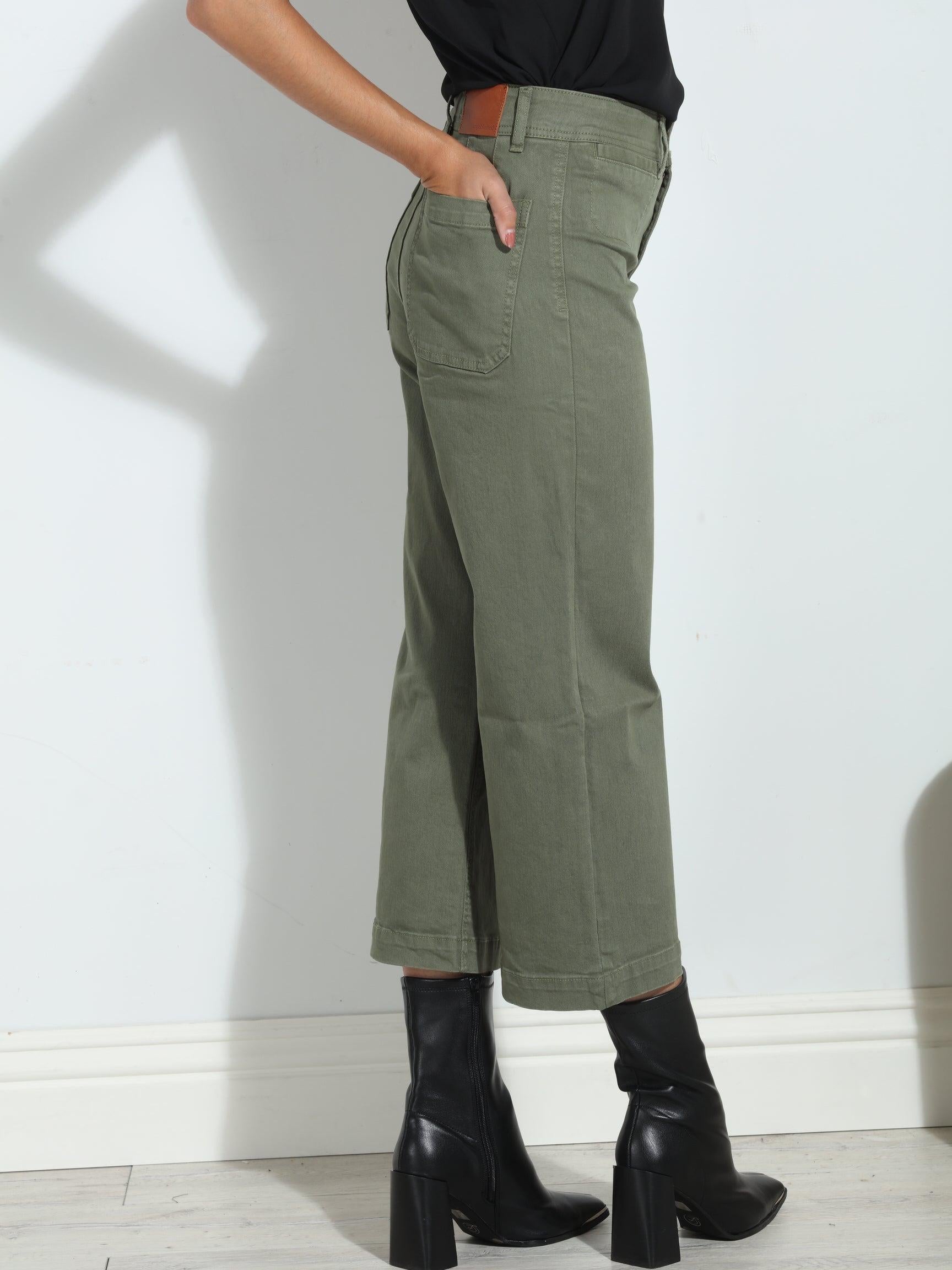 Unpublished Gemma Olive Cropped  Pant-FINAL SALE