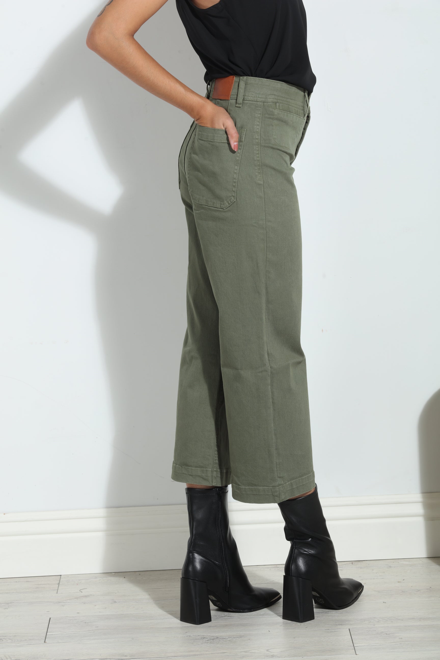 Unpublished Gemma Olive Cropped  Pant-FINAL SALE