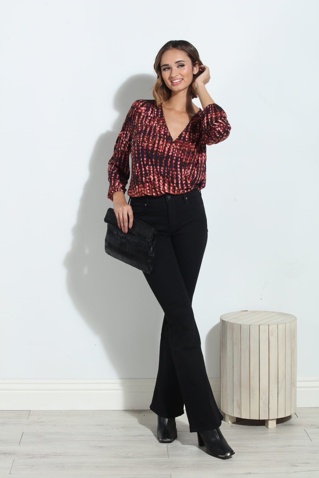 Charli Mom Cropped Surplice Top-FINAL SALE