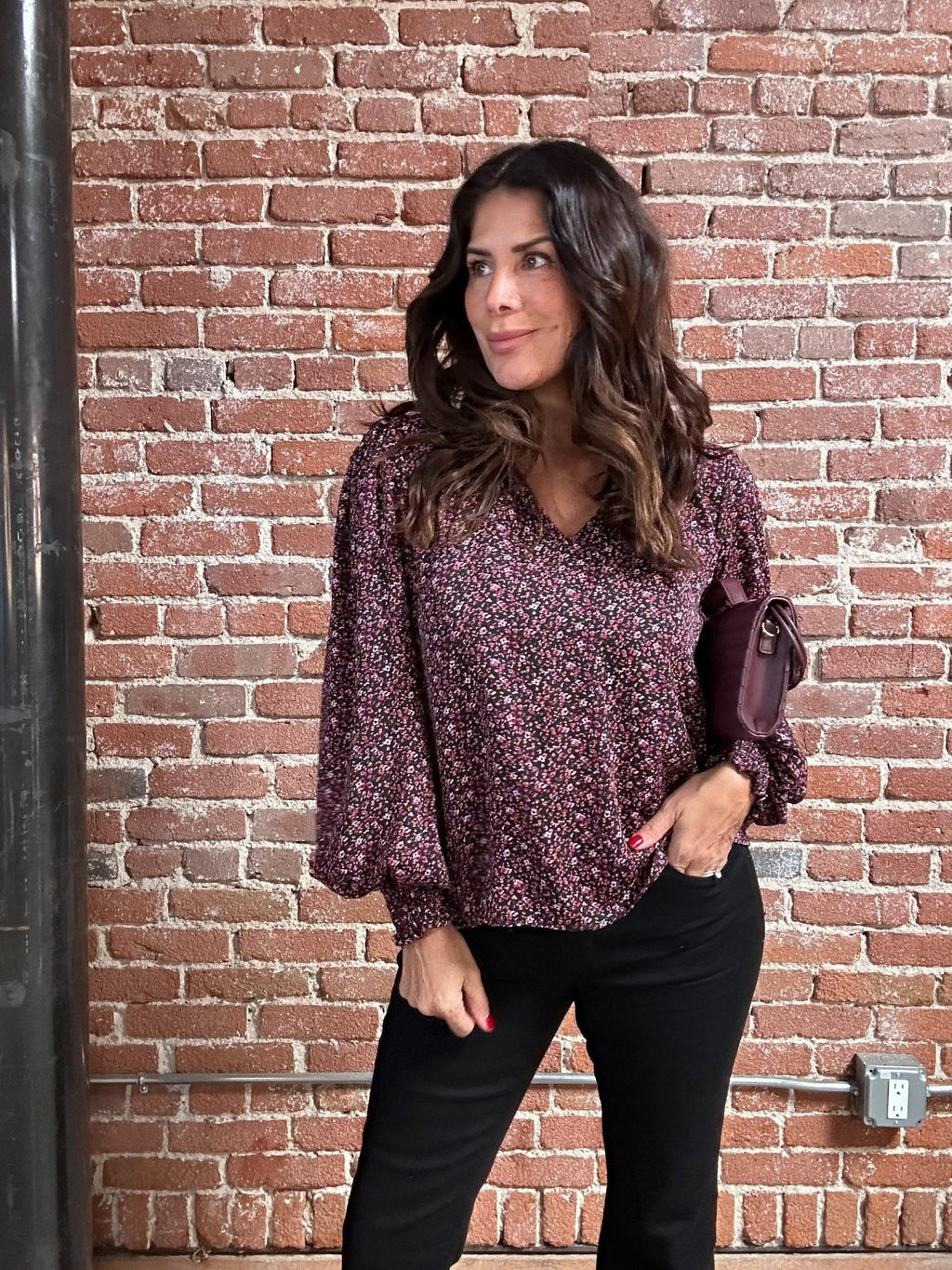 Gigi Smocked Neck Blouse-FINAL SALE
