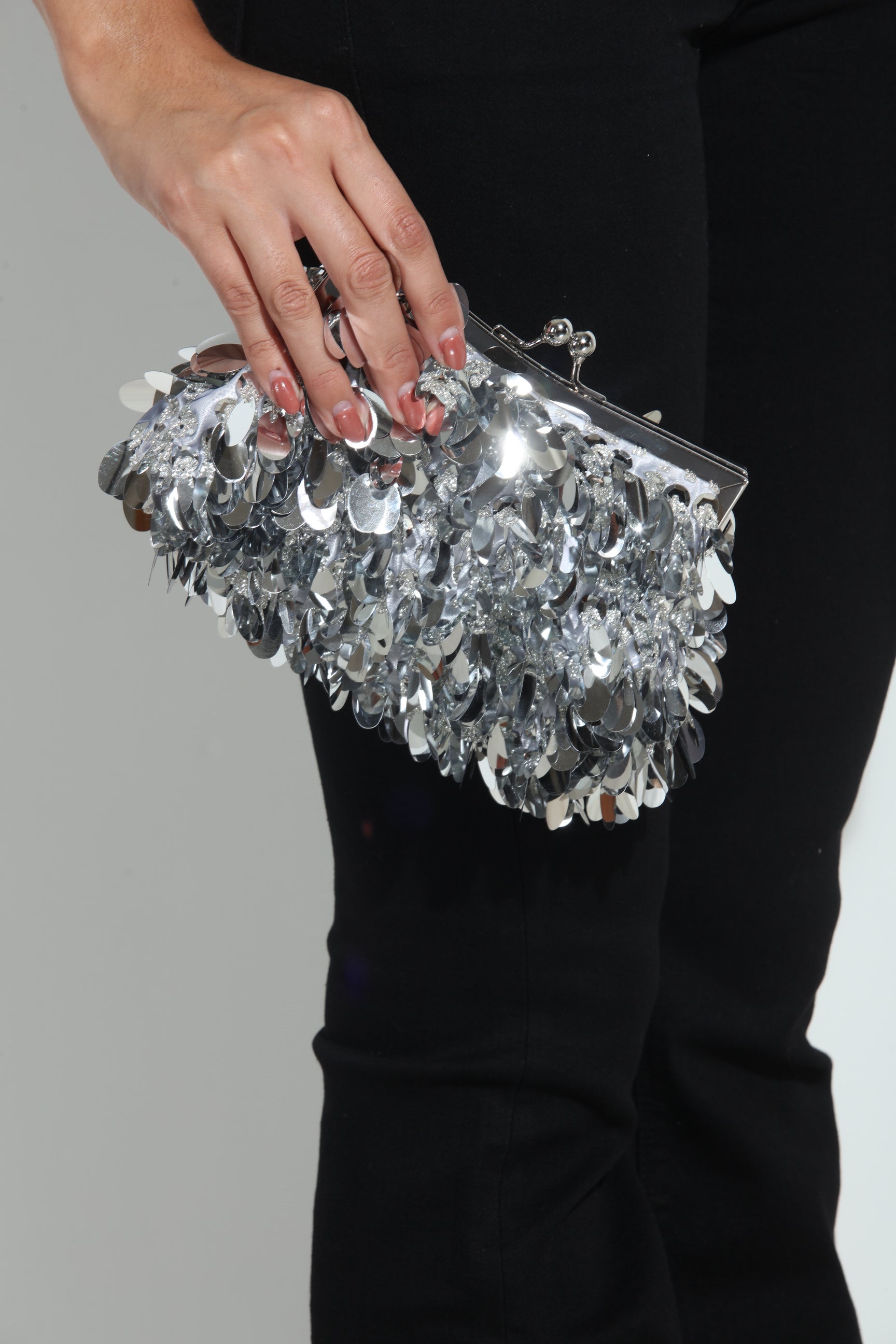 Silver Sequin Party Clutch-BEST SELLER