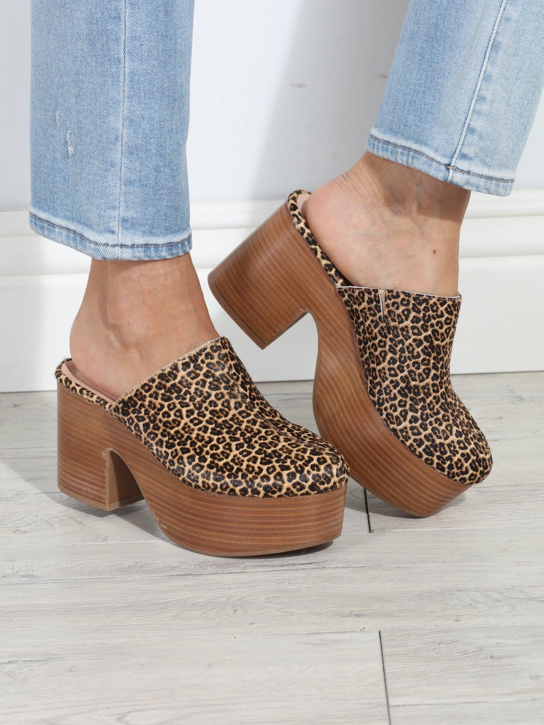 Isolda Leopard Clog-BEST SELLER