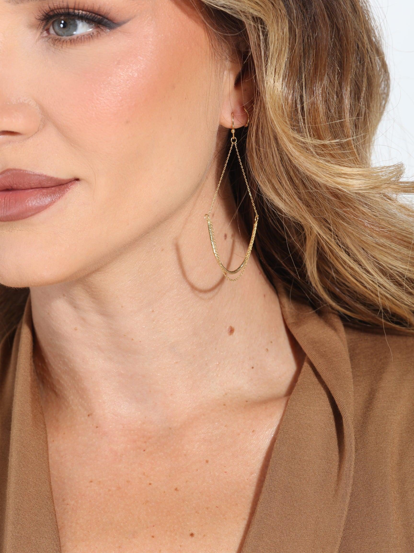 Emma Gold Plated Earrings-FINAL SALE