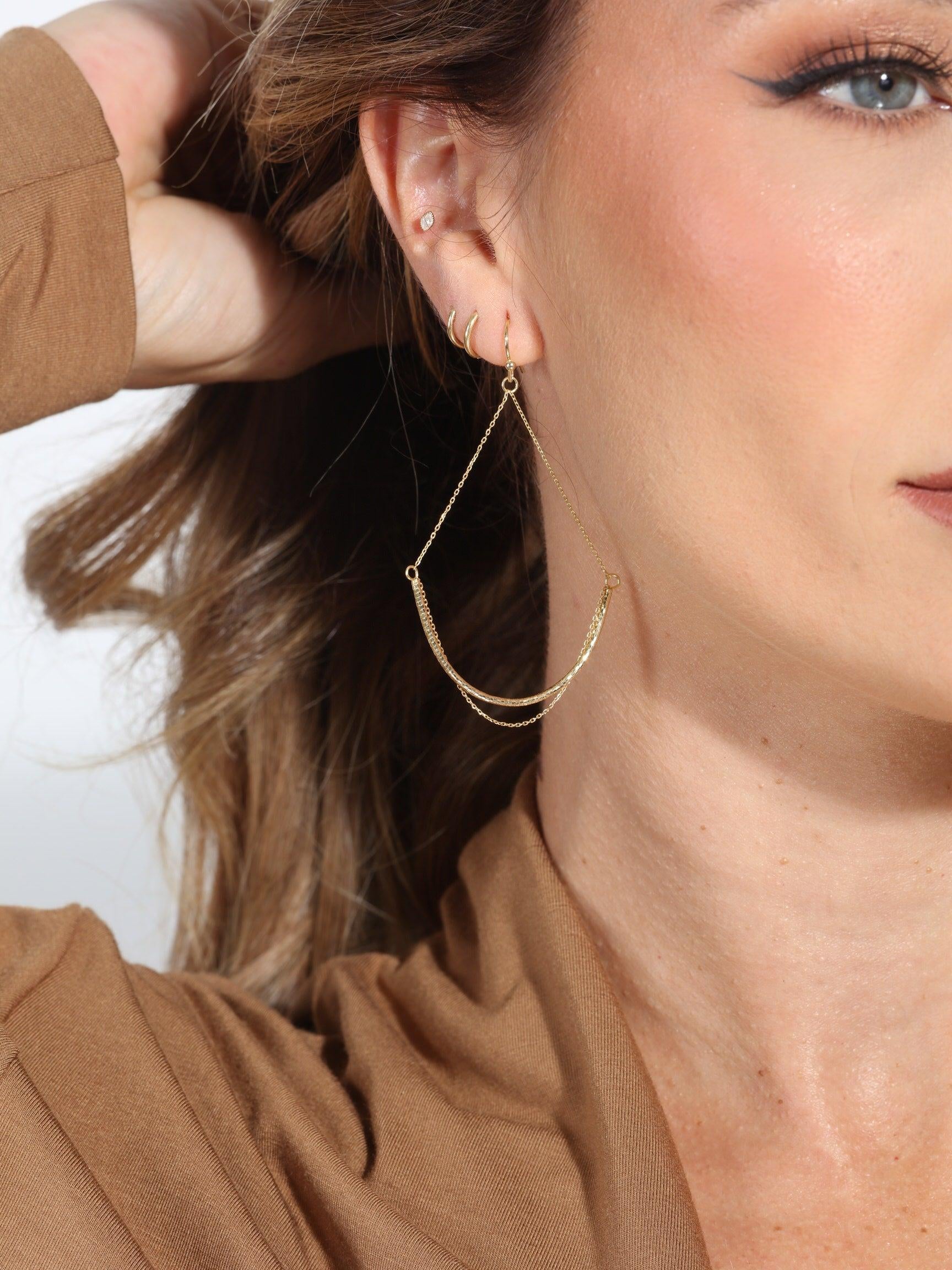 Emma Gold Plated Earrings-FINAL SALE