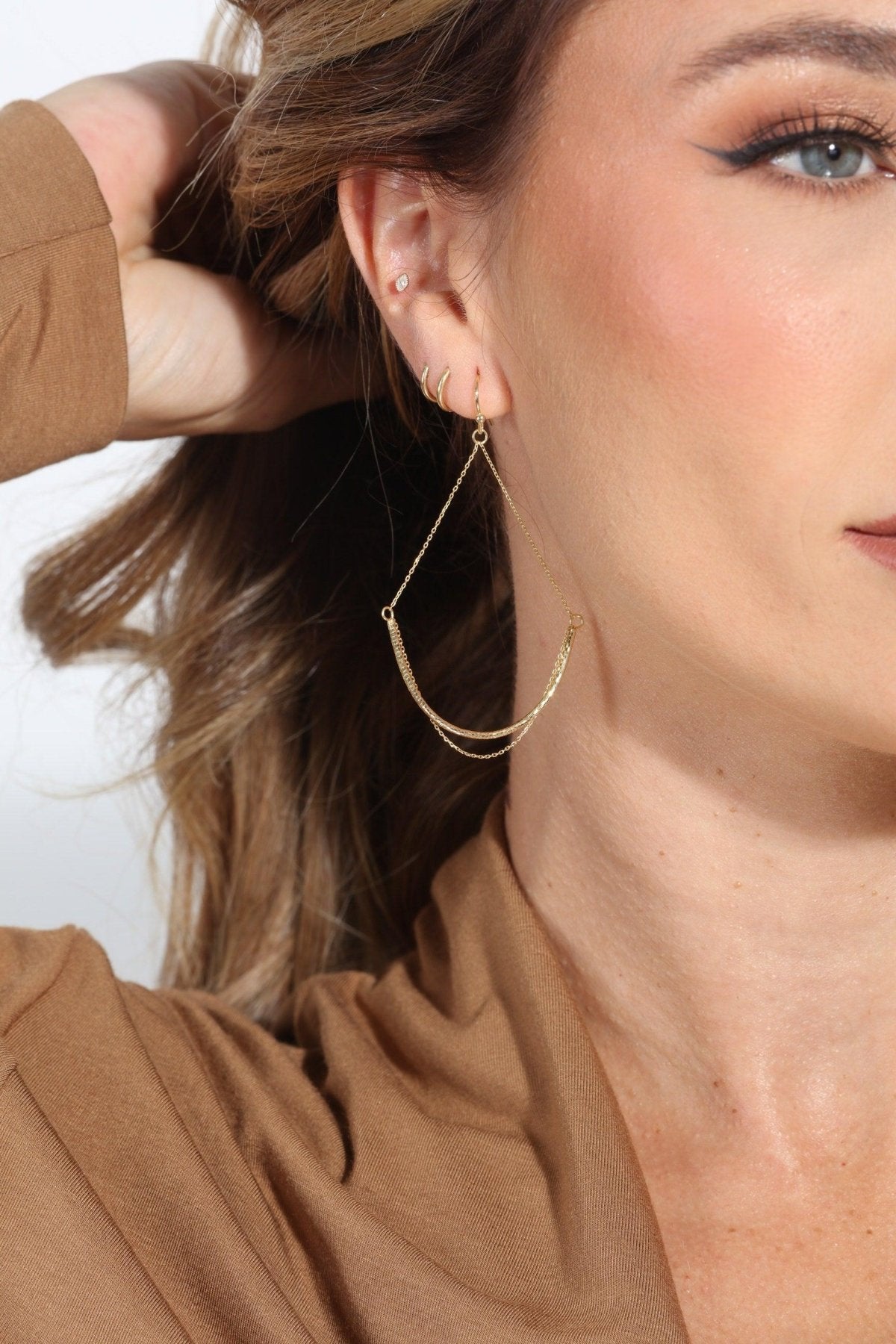 Emma Gold Plated Earrings-FINAL SALE