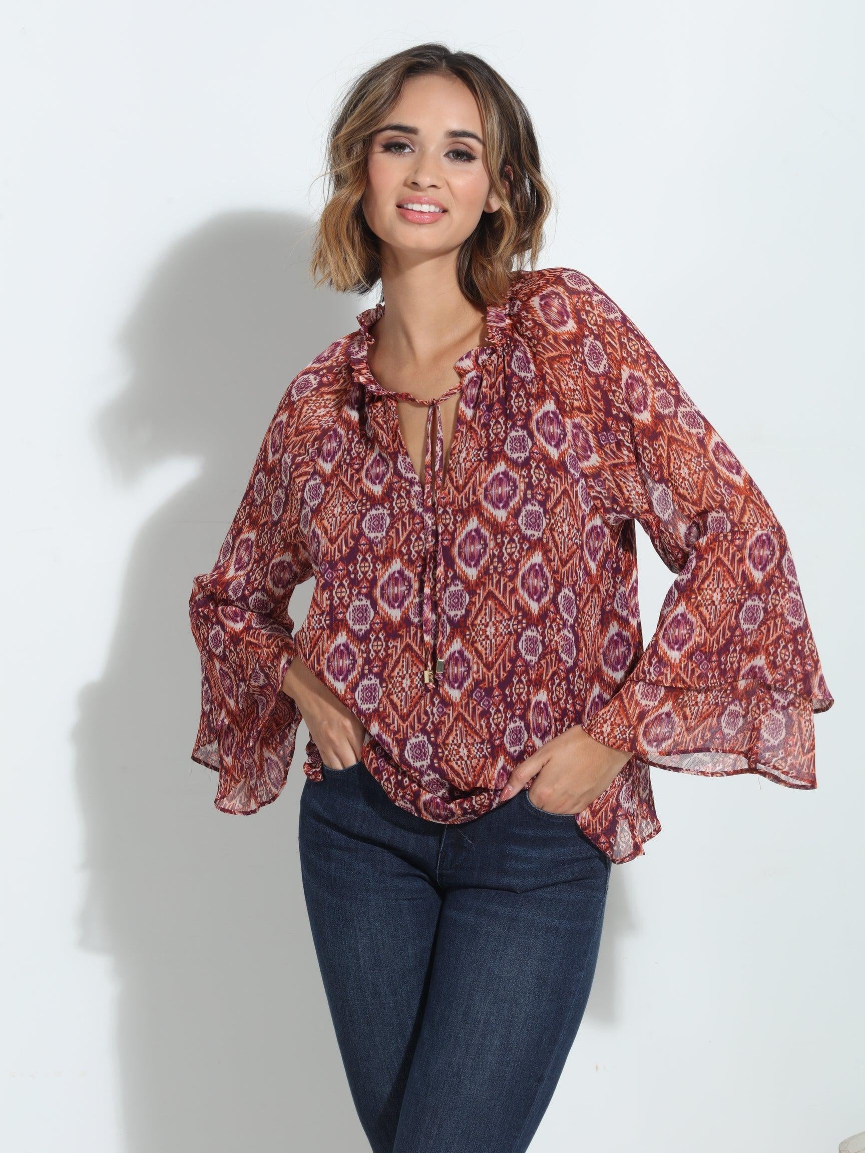 Nelly Flare Boho Sleeve Blouse-FINAL SALE