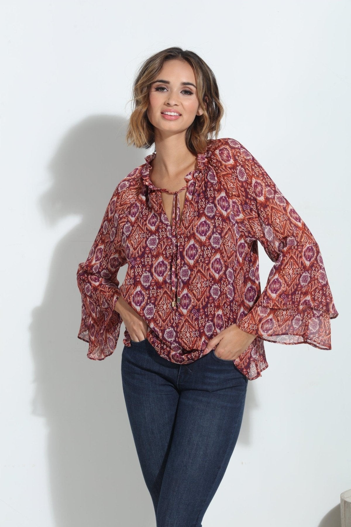 Nelly Flare Boho Sleeve Blouse-FINAL SALE