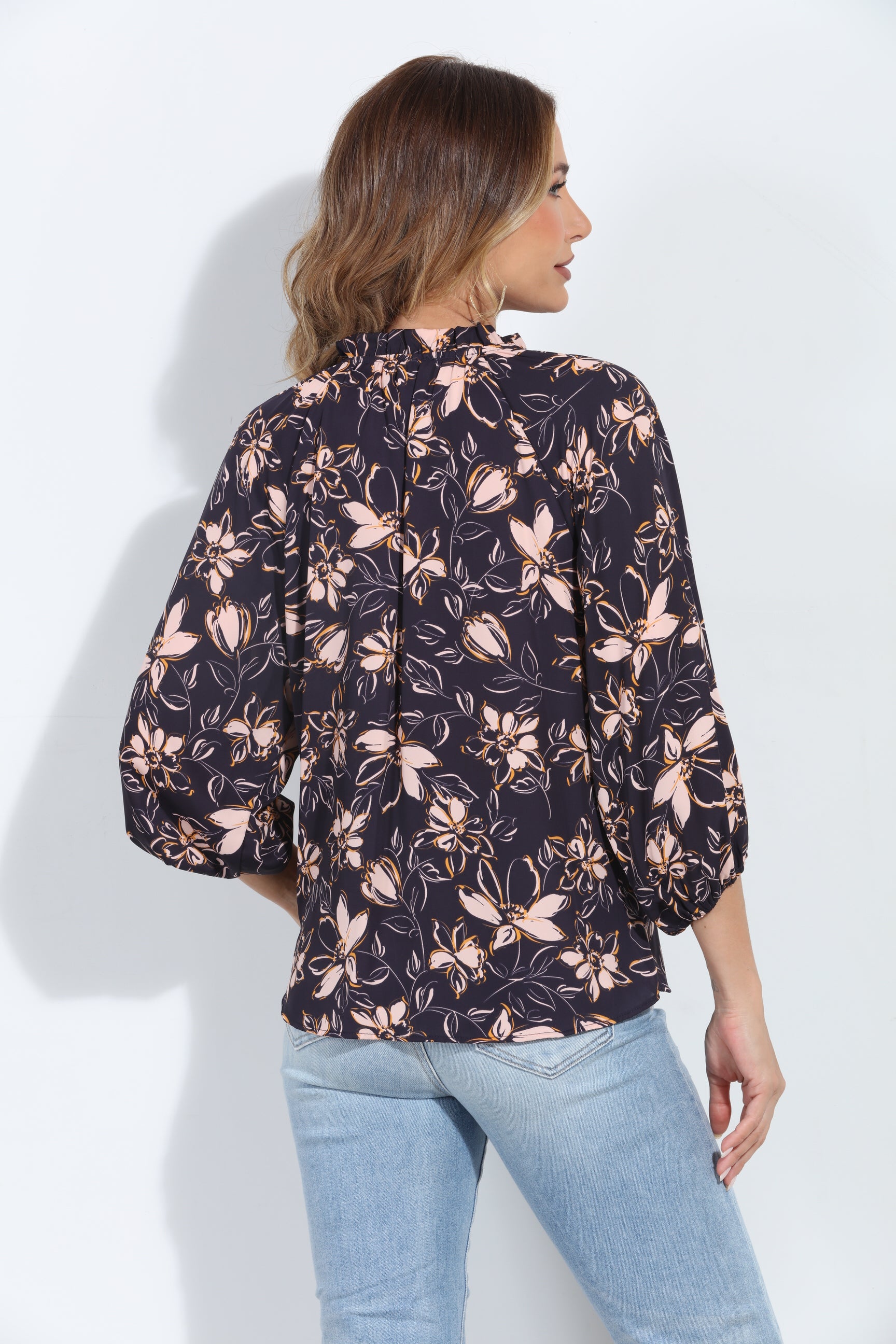 Lexi Split-Neck Blouse/BEST SELLER