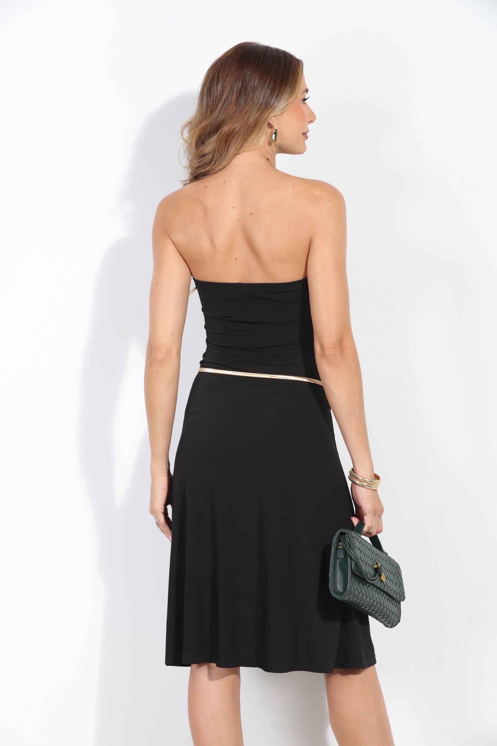 Black Stretch Strapless Dress-BEST SELLER