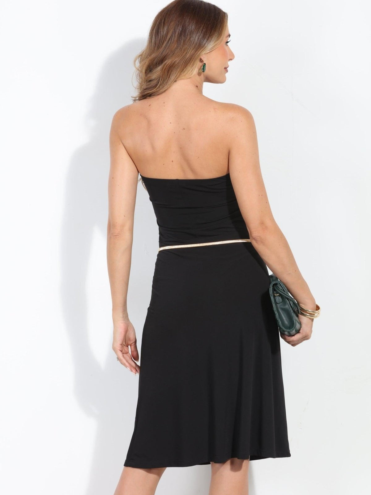 Black Stretch Strapless Dress-BEST SELLER