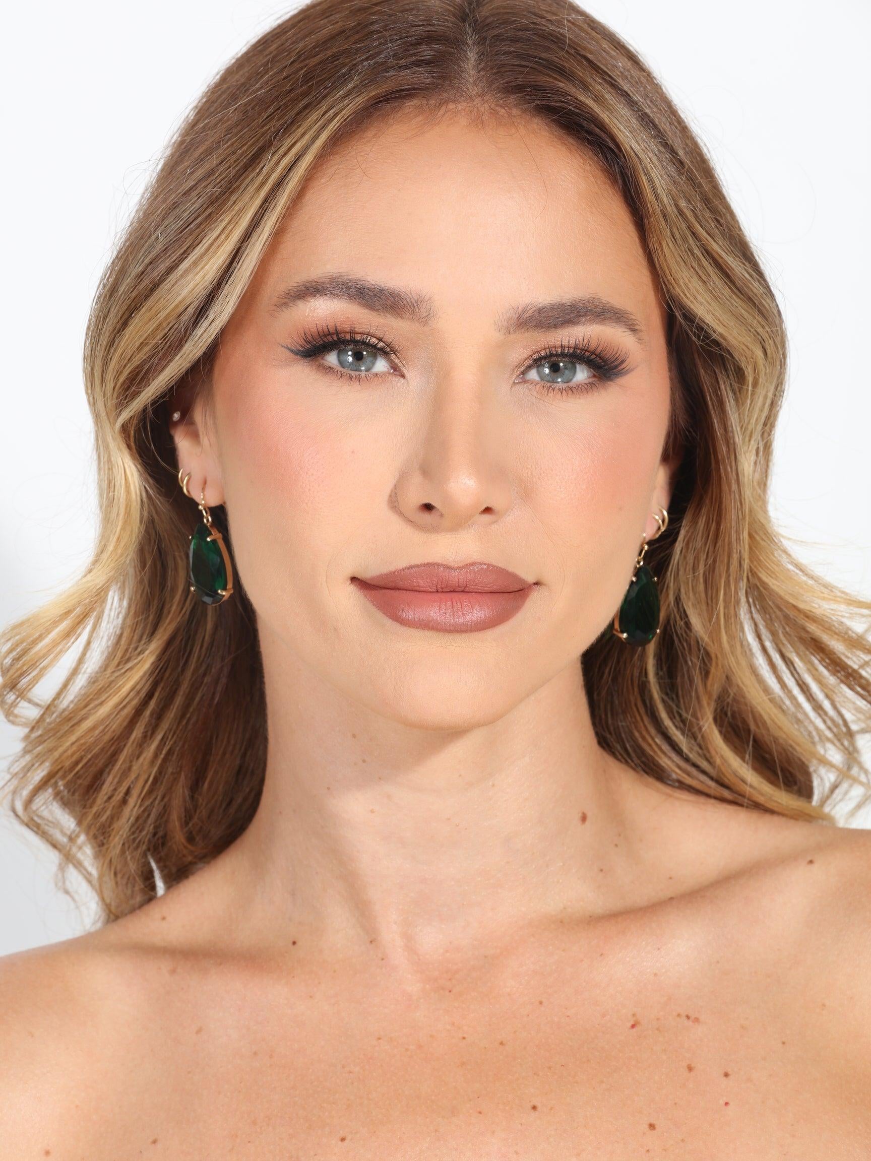 Emerald Stone Earrings-BEST SELLERS