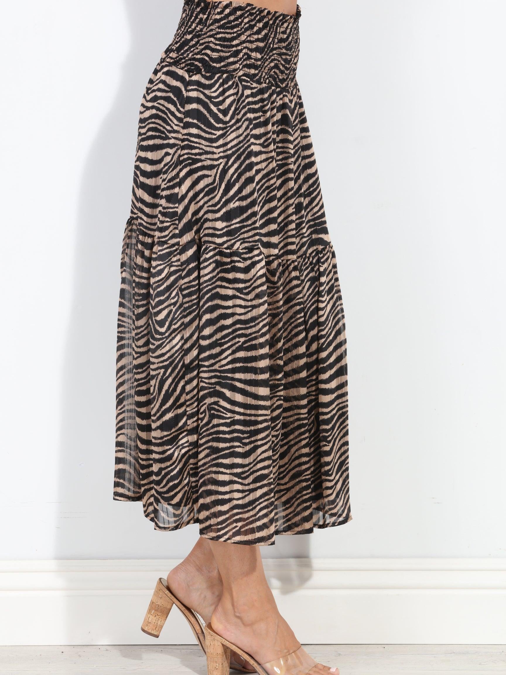 Brooke Chiffon Ruffle Midi Skirt-BEST SELLER