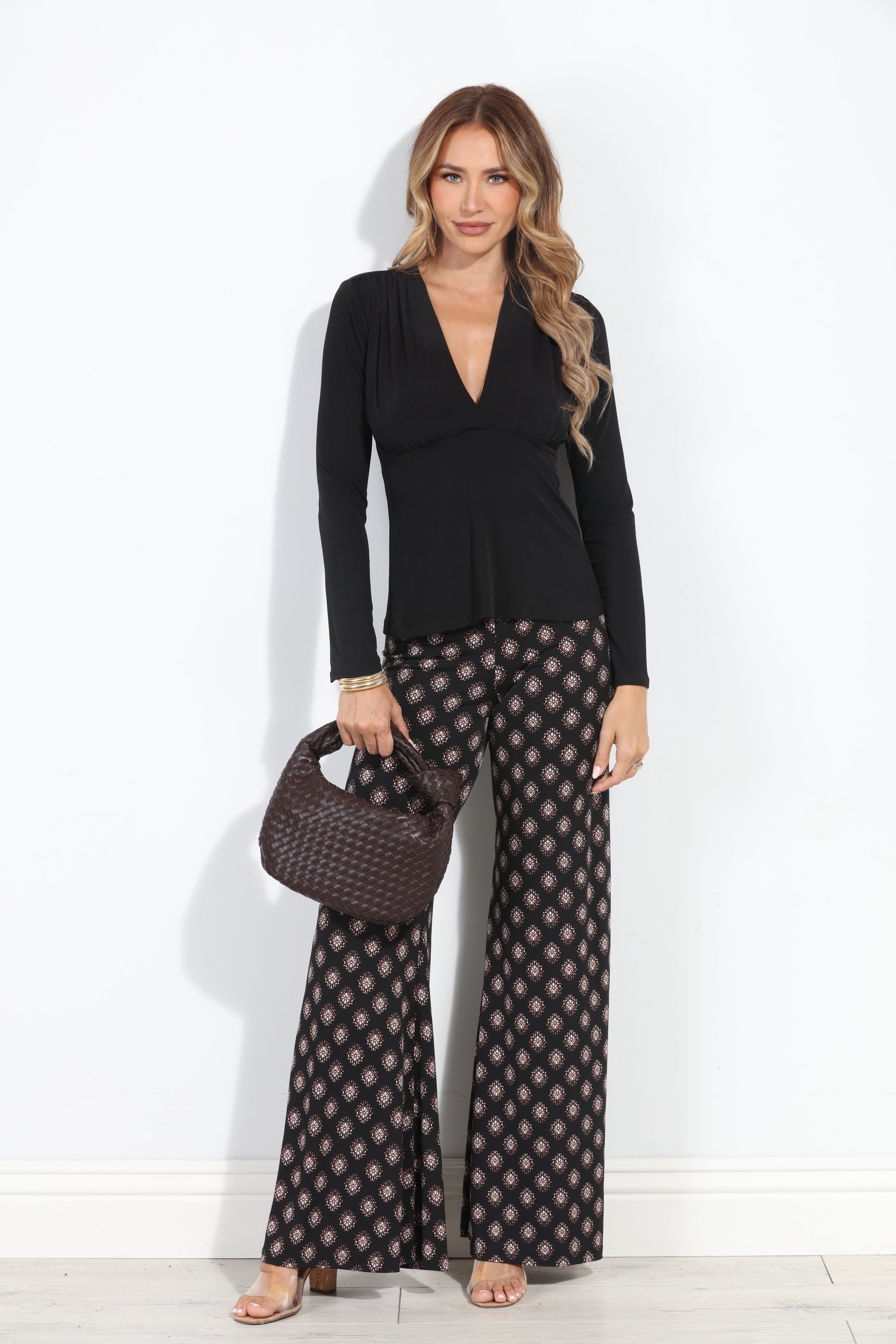 Thalia Wide Leg Stretch Pants