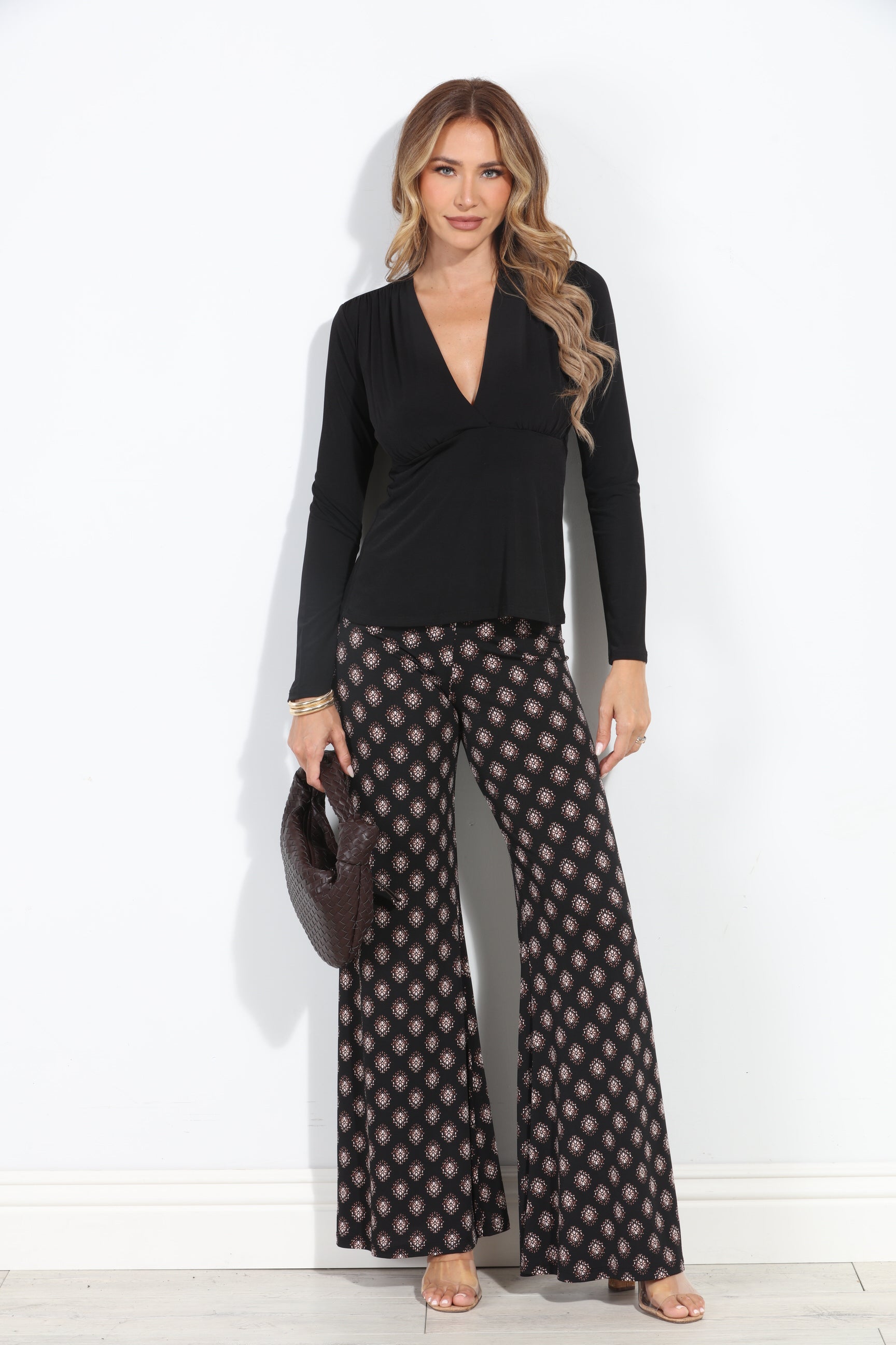 Thalia Wide Leg Stretch Pants