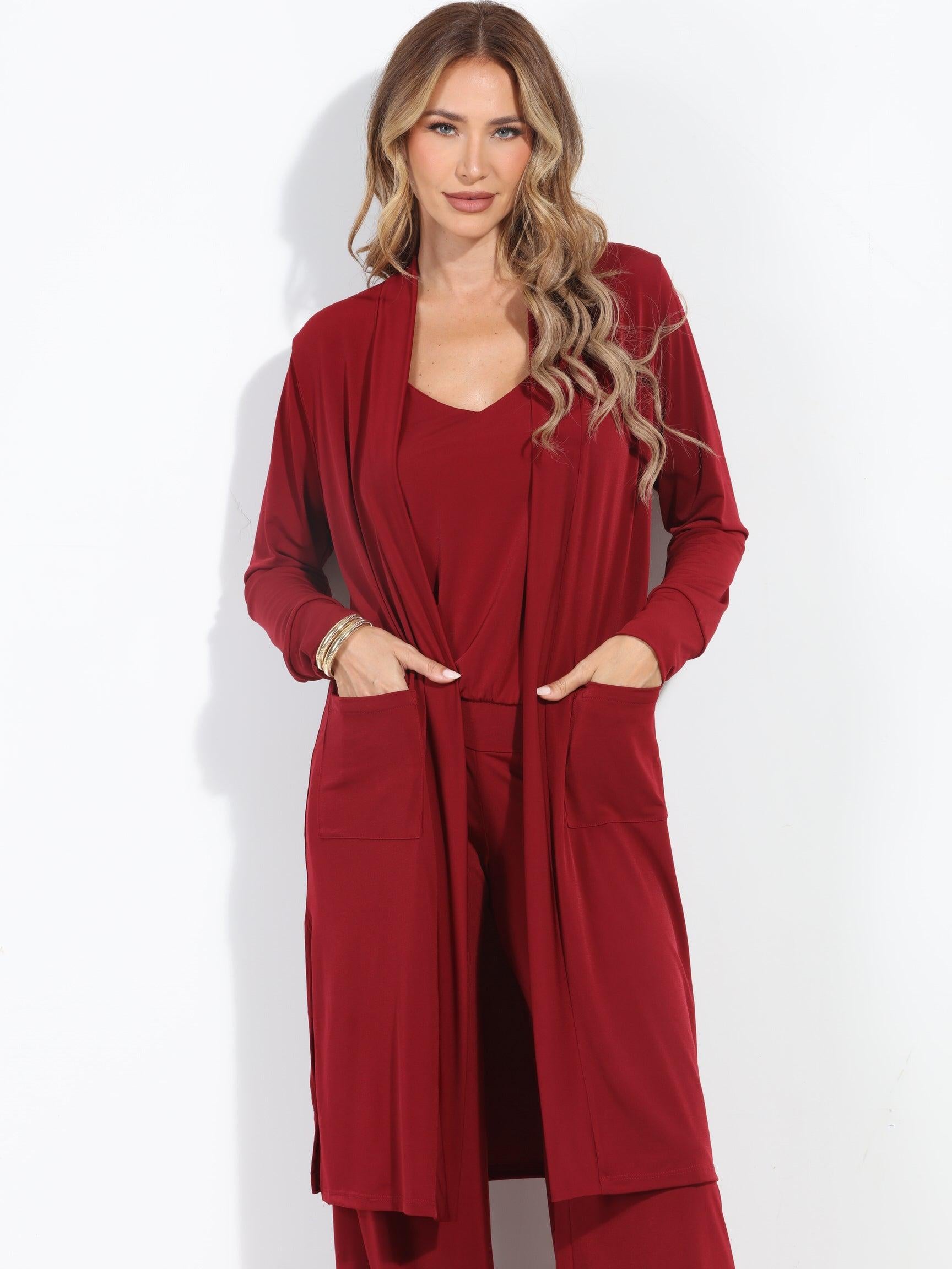 Burgundy Relaxed Lux Cardigan-NEW STYLE✨