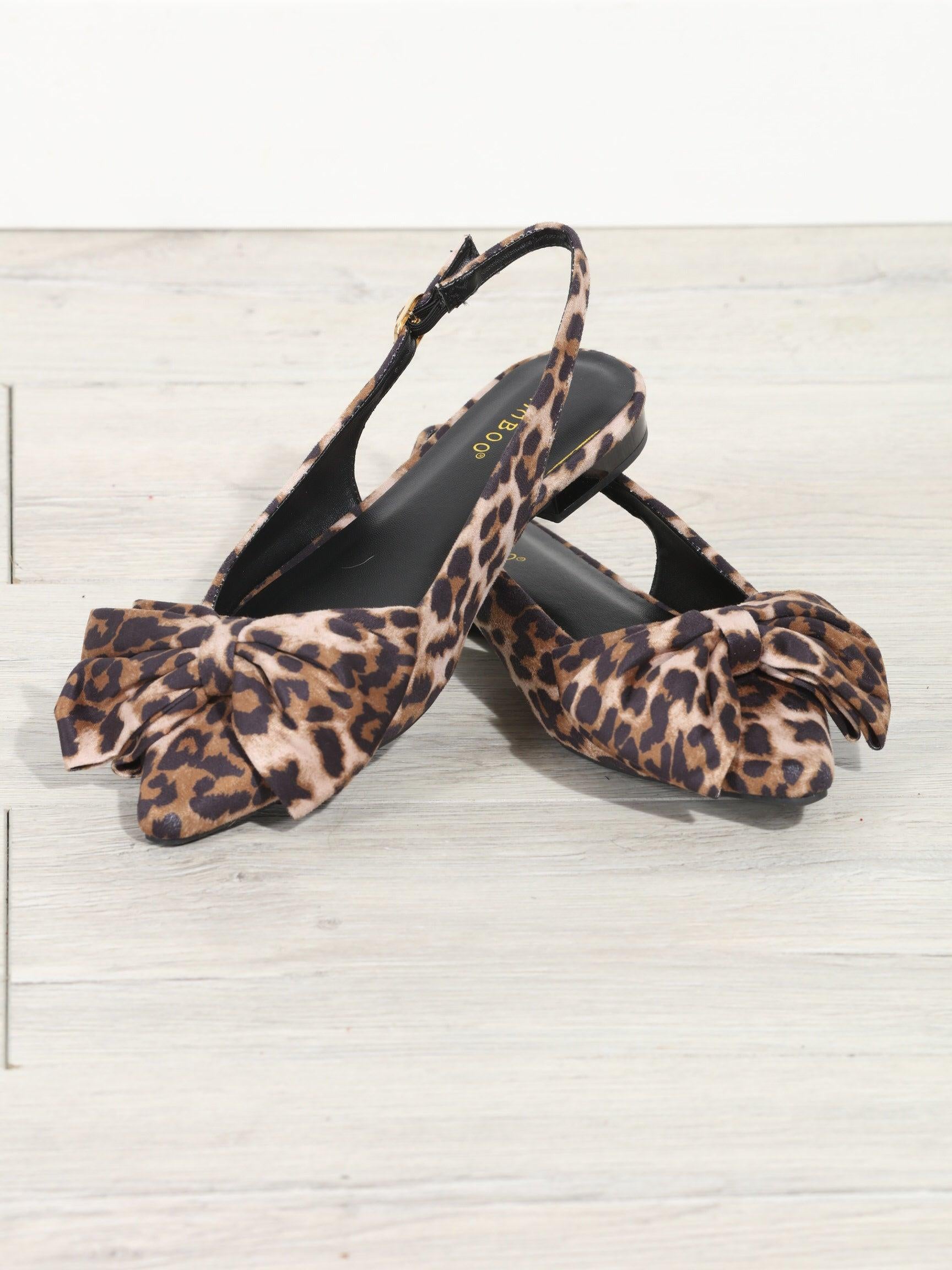 Victoria Leopard Slingback Flats