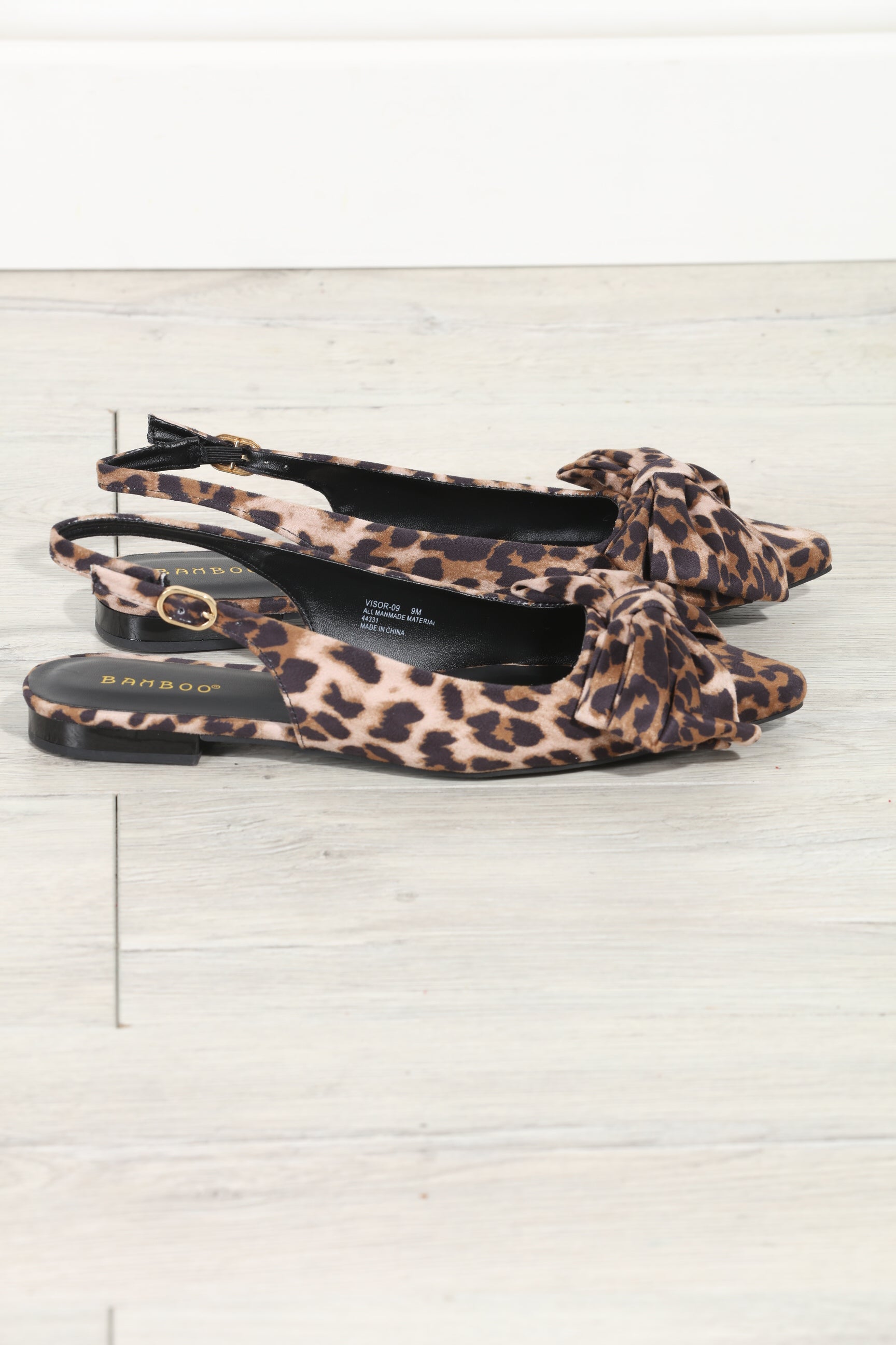 Victoria Leopard Slingback Flats