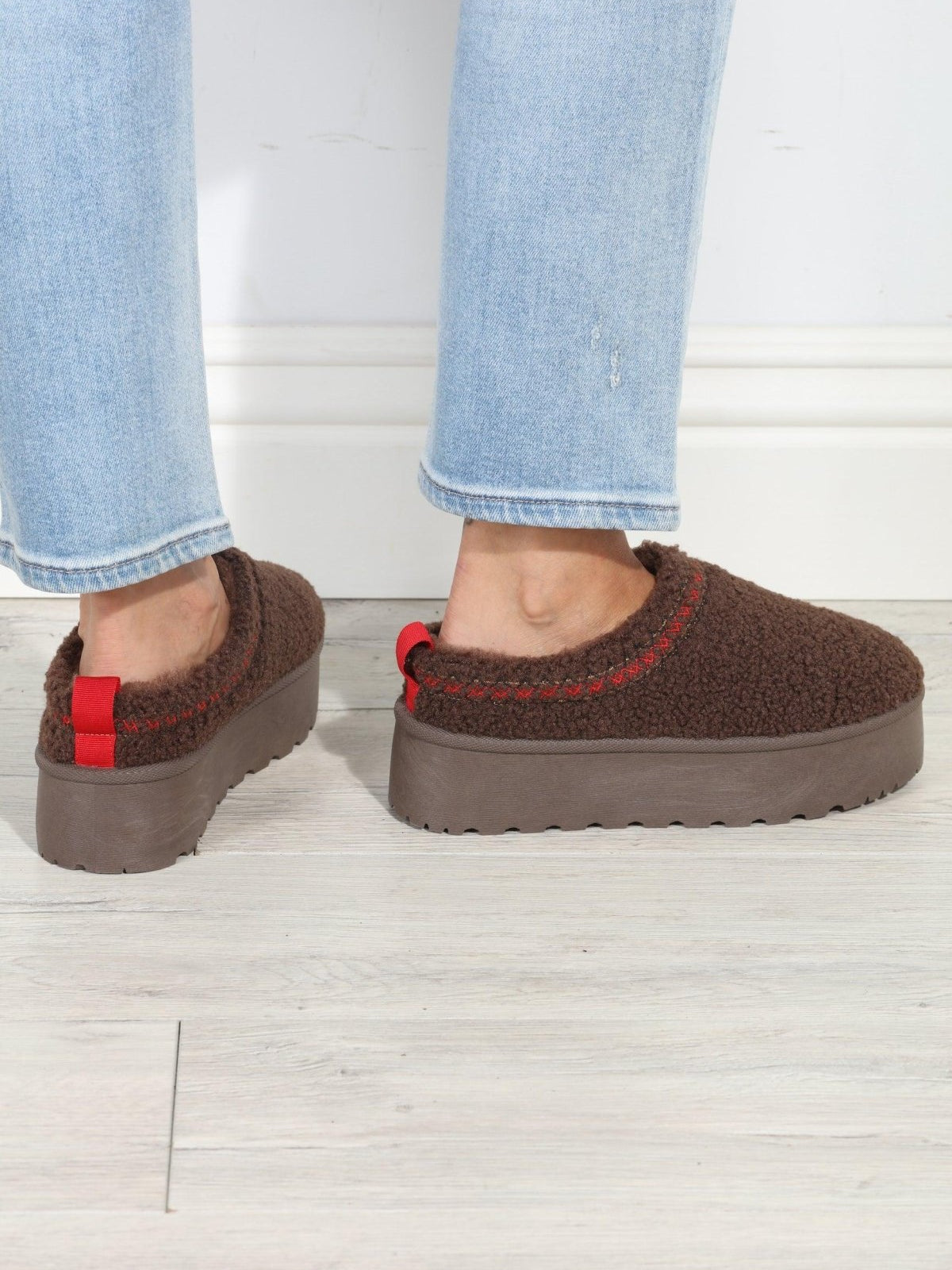 Chocolate Cozy Slides-FINAL SALE