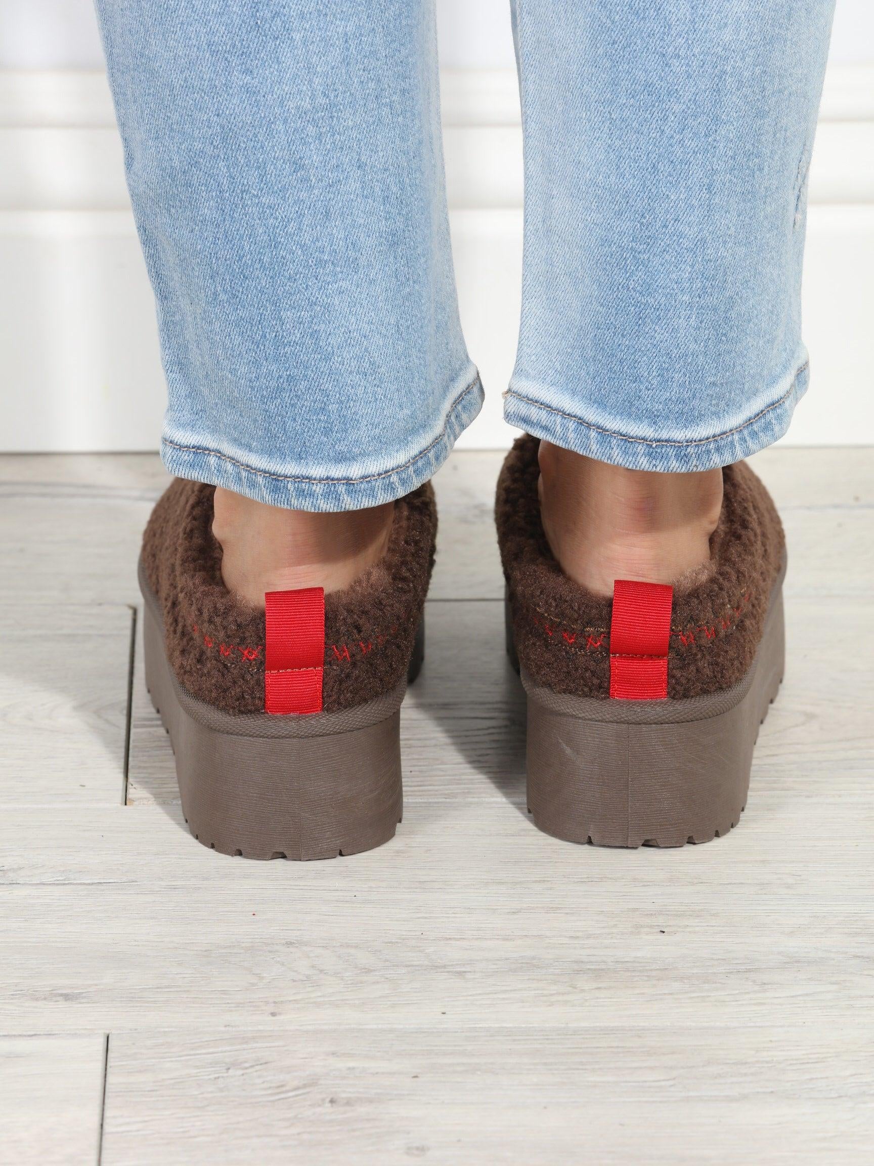 Chocolate Cozy Slides-FINAL SALE
