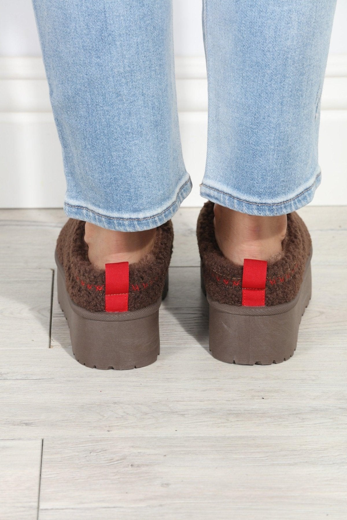 Chocolate Cozy Slides-FINAL SALE