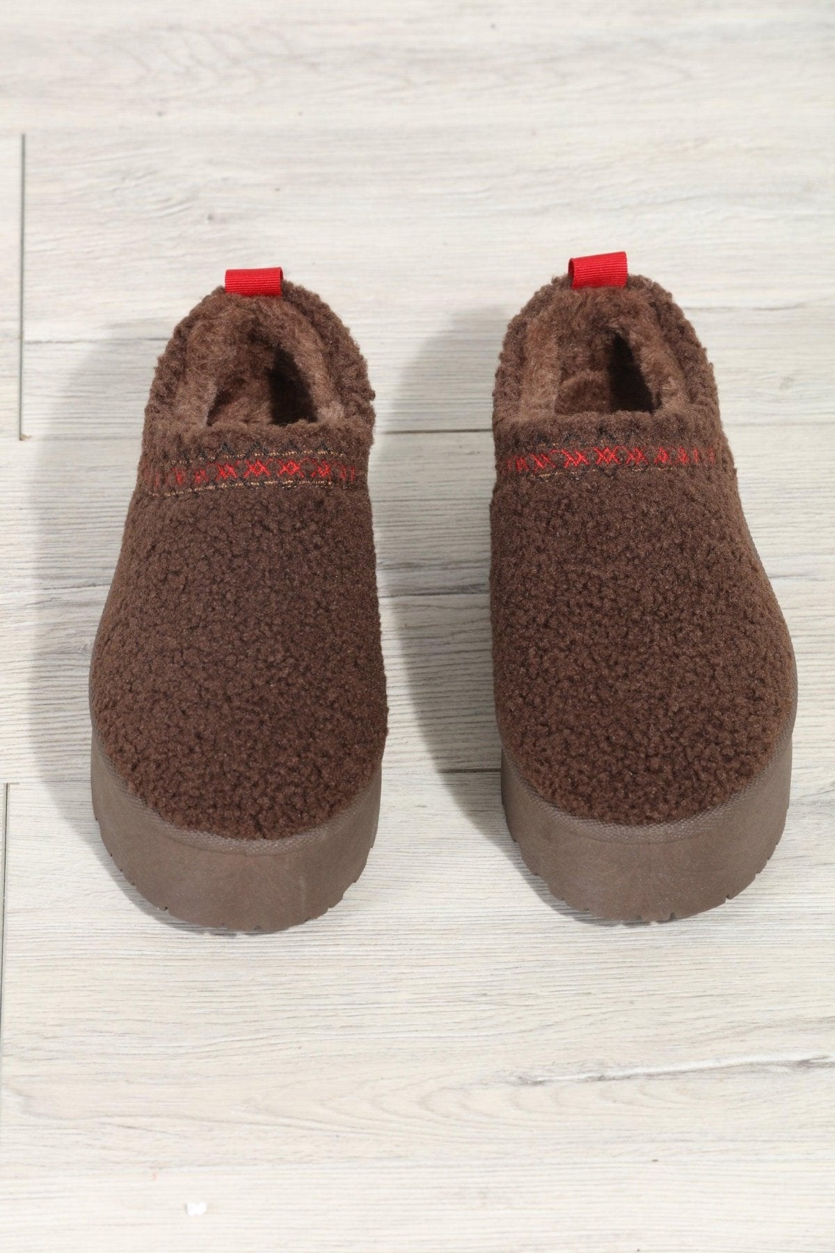Chocolate Cozy Slides-FINAL SALE