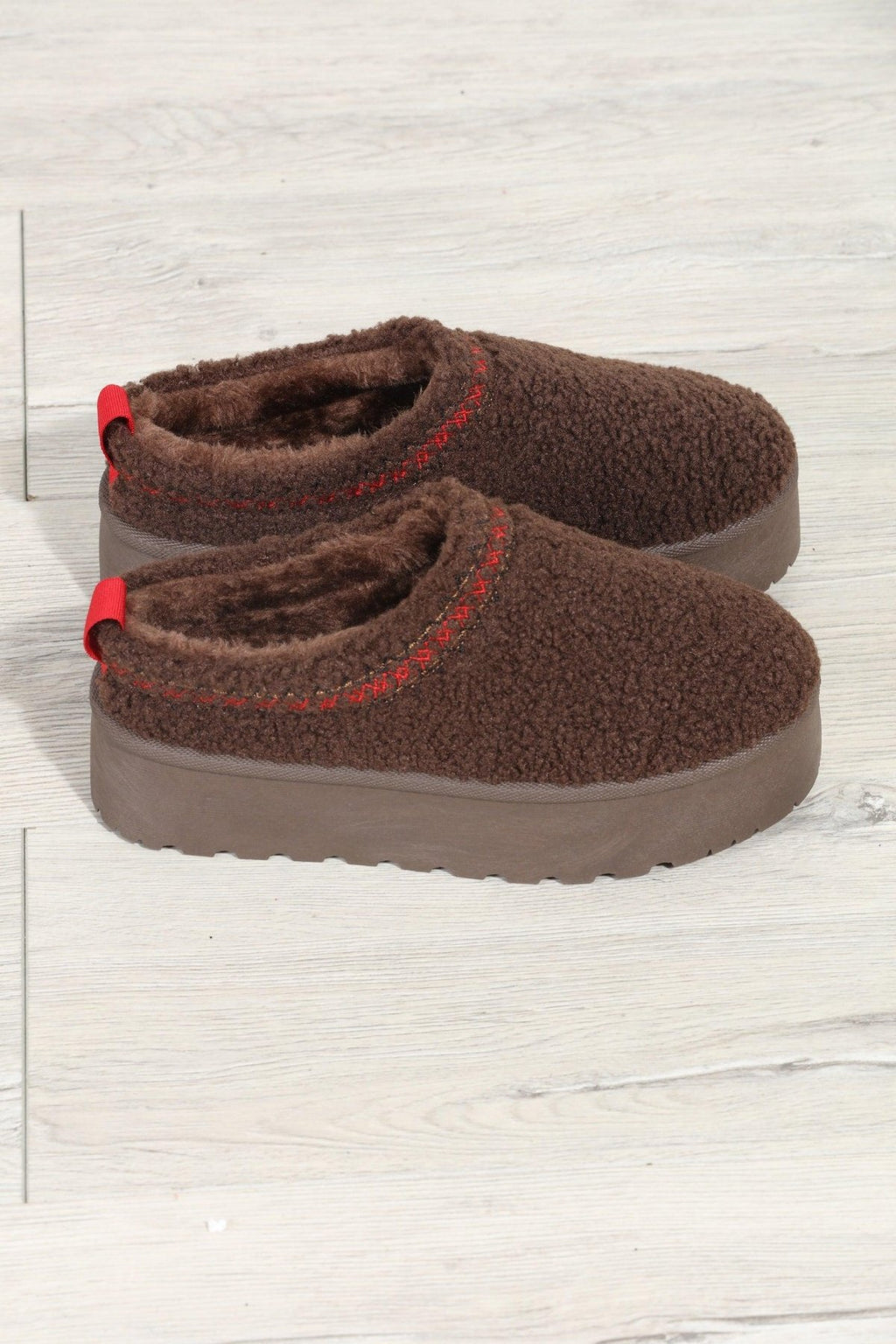 Chocolate Cozy Slides-FINAL SALE