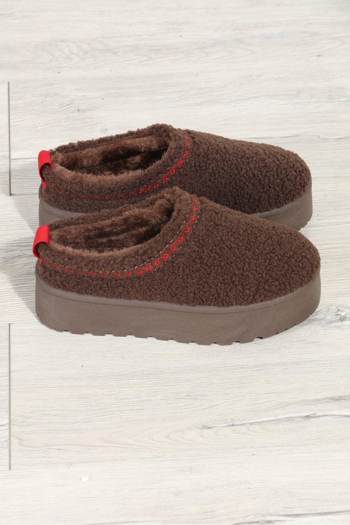 Chocolate Cozy Slides-FINAL SALE