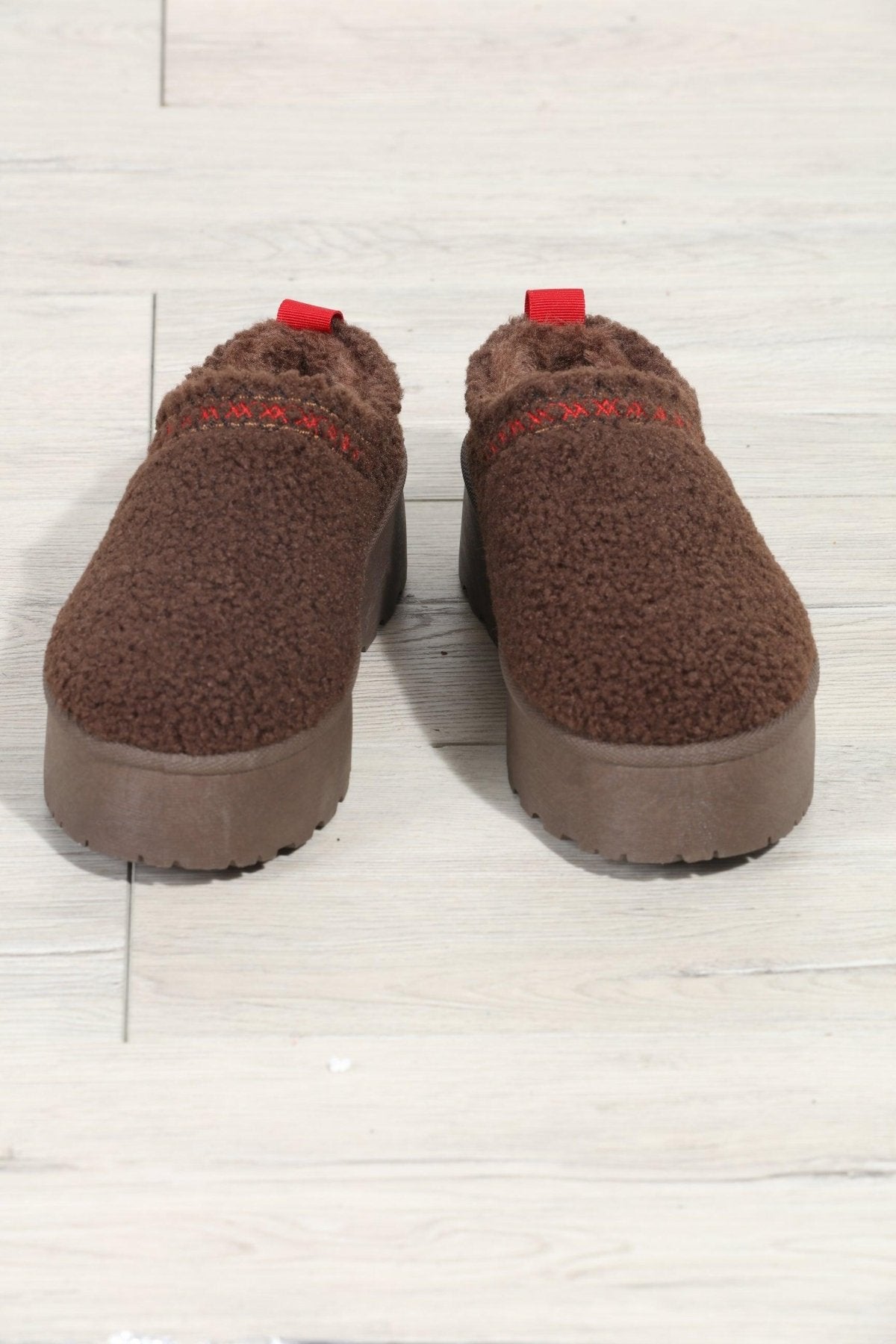Chocolate Cozy Slides-FINAL SALE