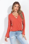 Rust Ity Surplice X Top-FINAL SALE