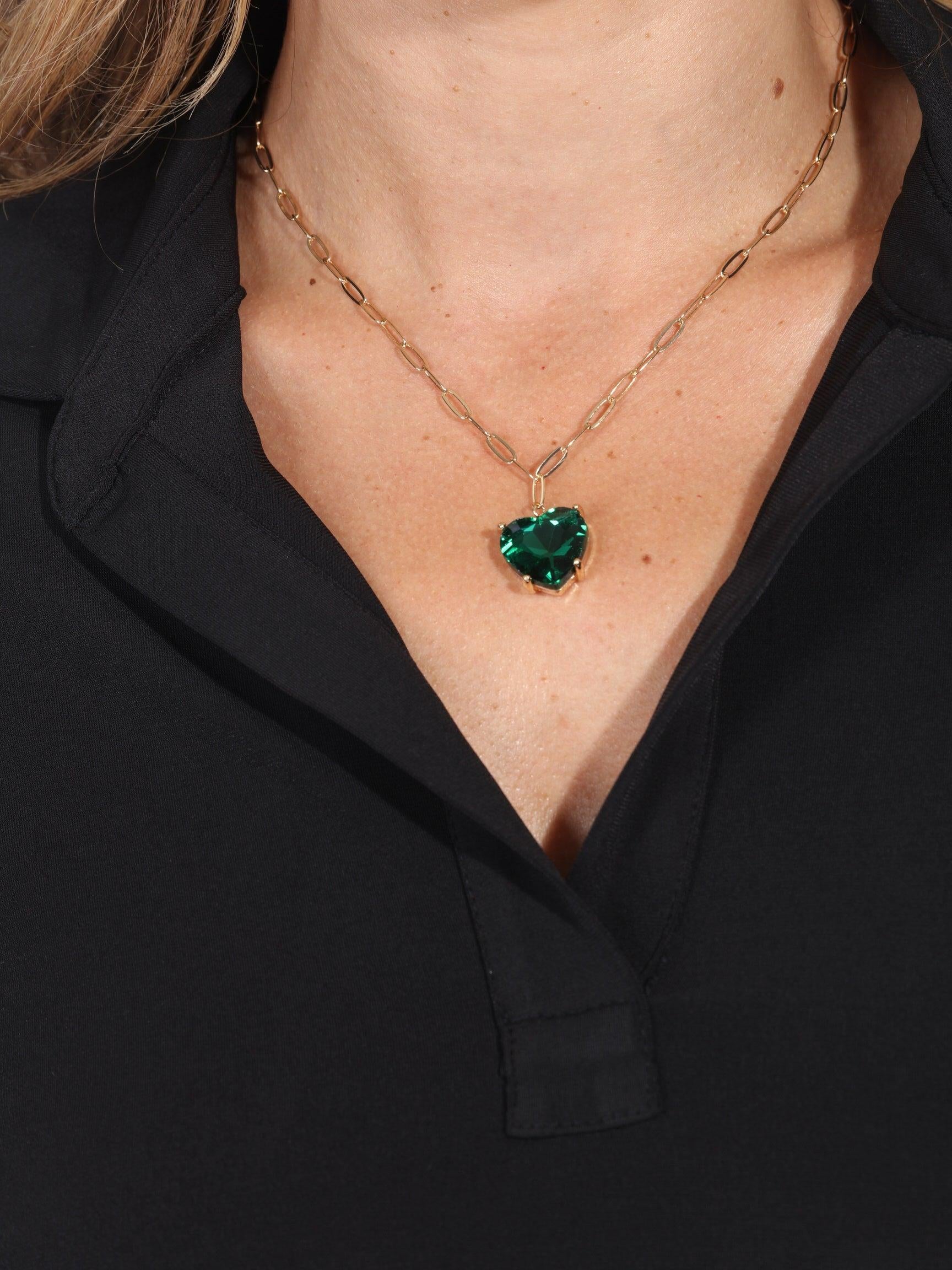 Emerald Heart Necklace