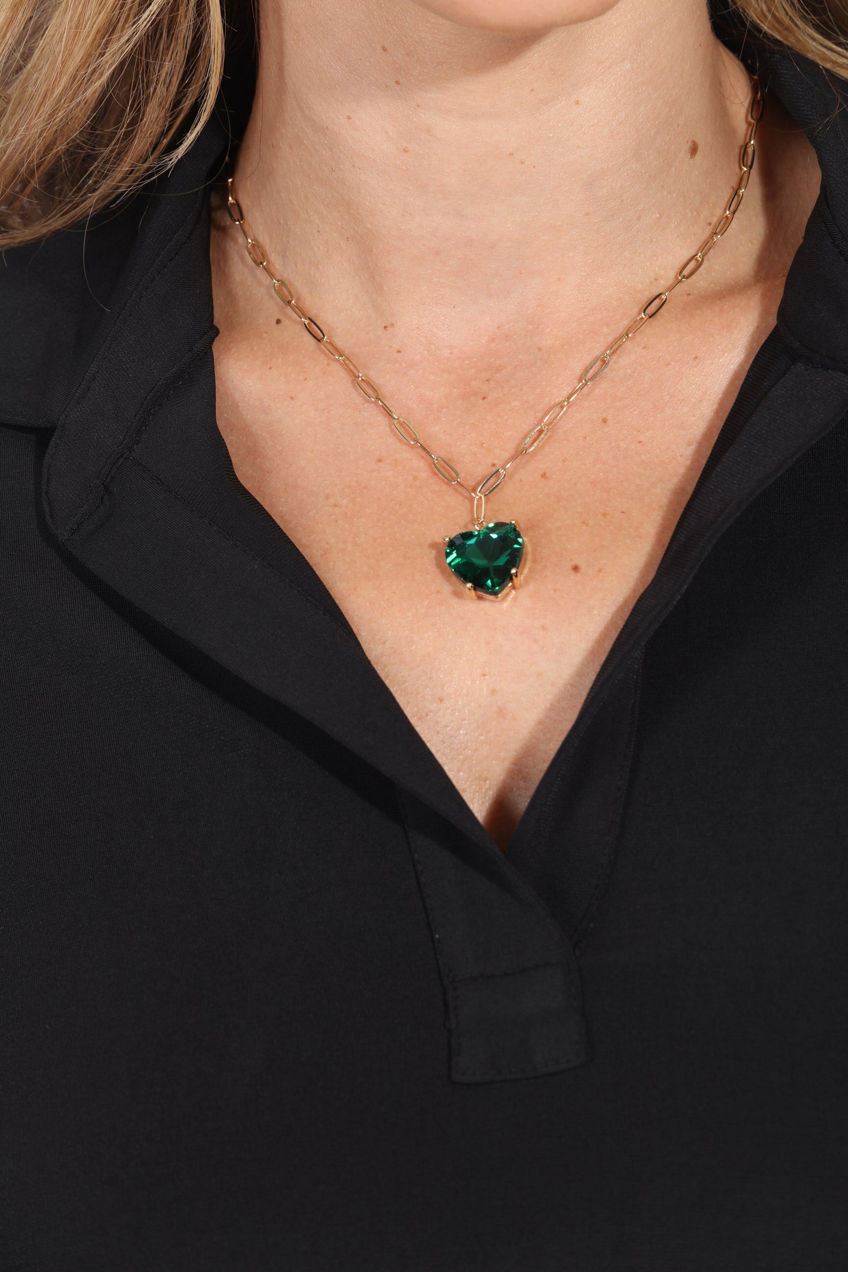 Emerald Heart Necklace