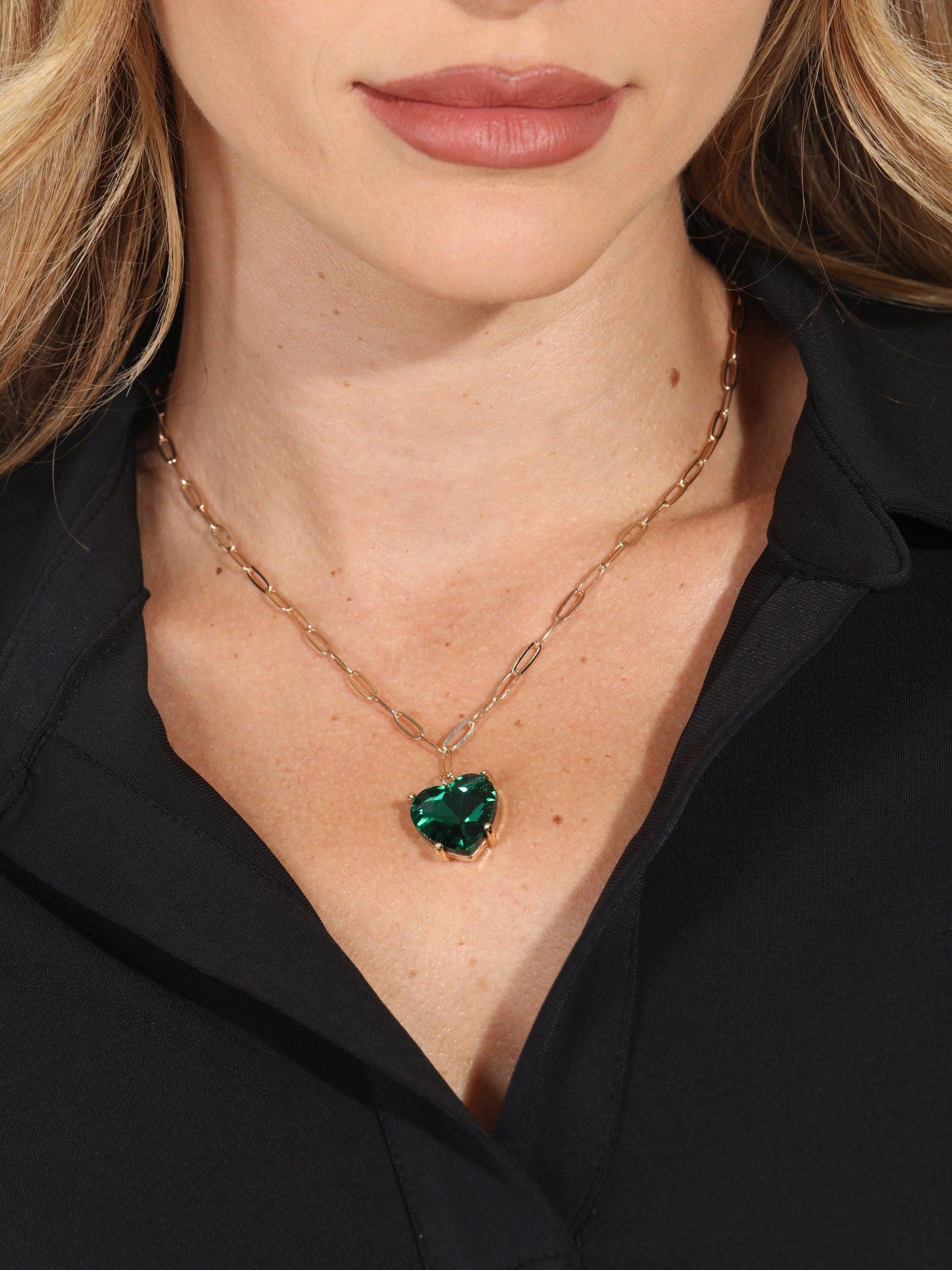 Emerald Heart Necklace