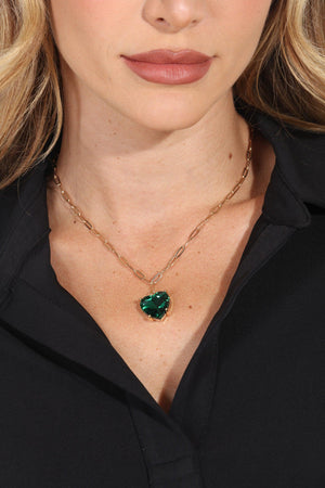 Emerald Heart Necklace