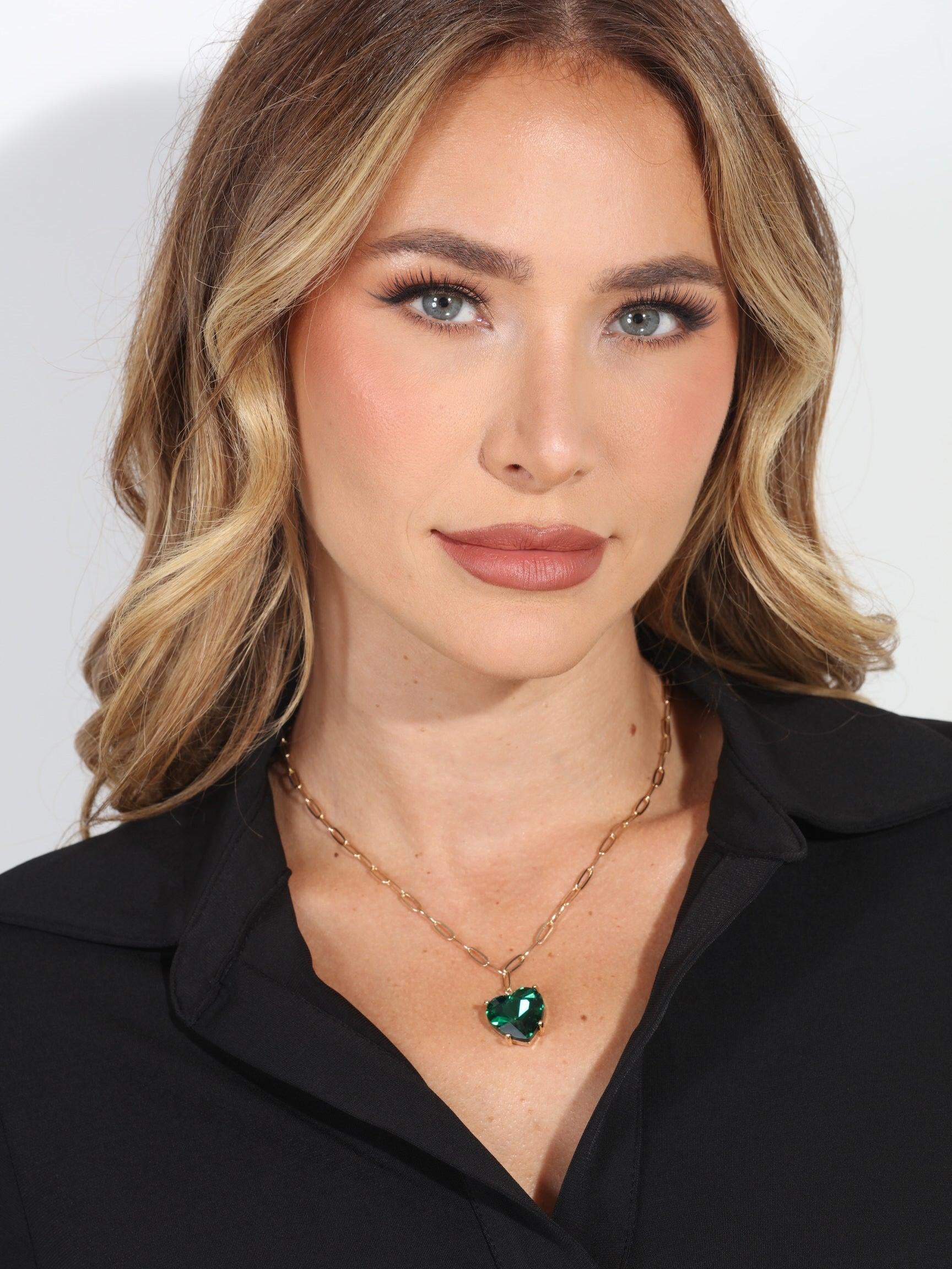 Emerald Heart Necklace