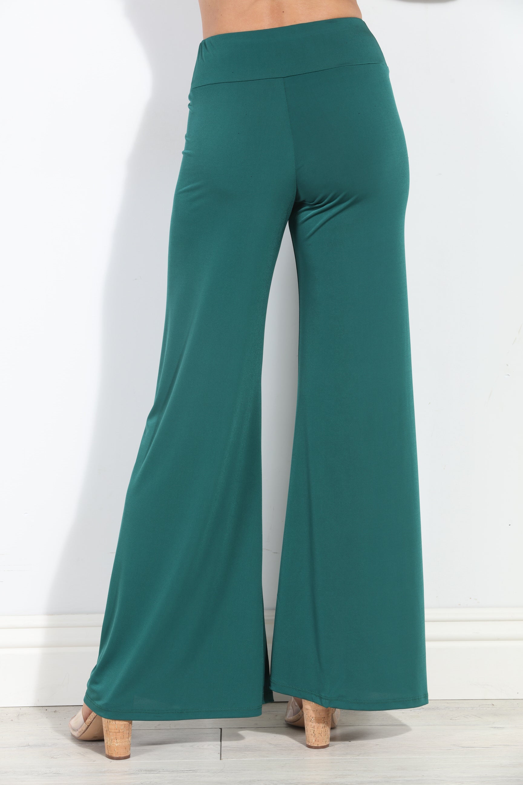 Hunter Green Stretch Flare Leg Pants-BEST SELLER