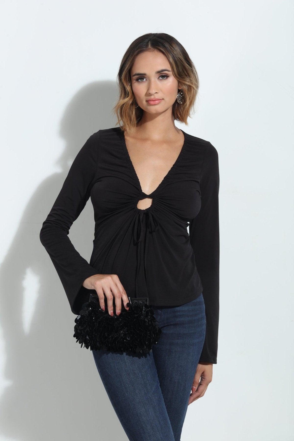 Black Bell Sleeve Top-BEST SELLER