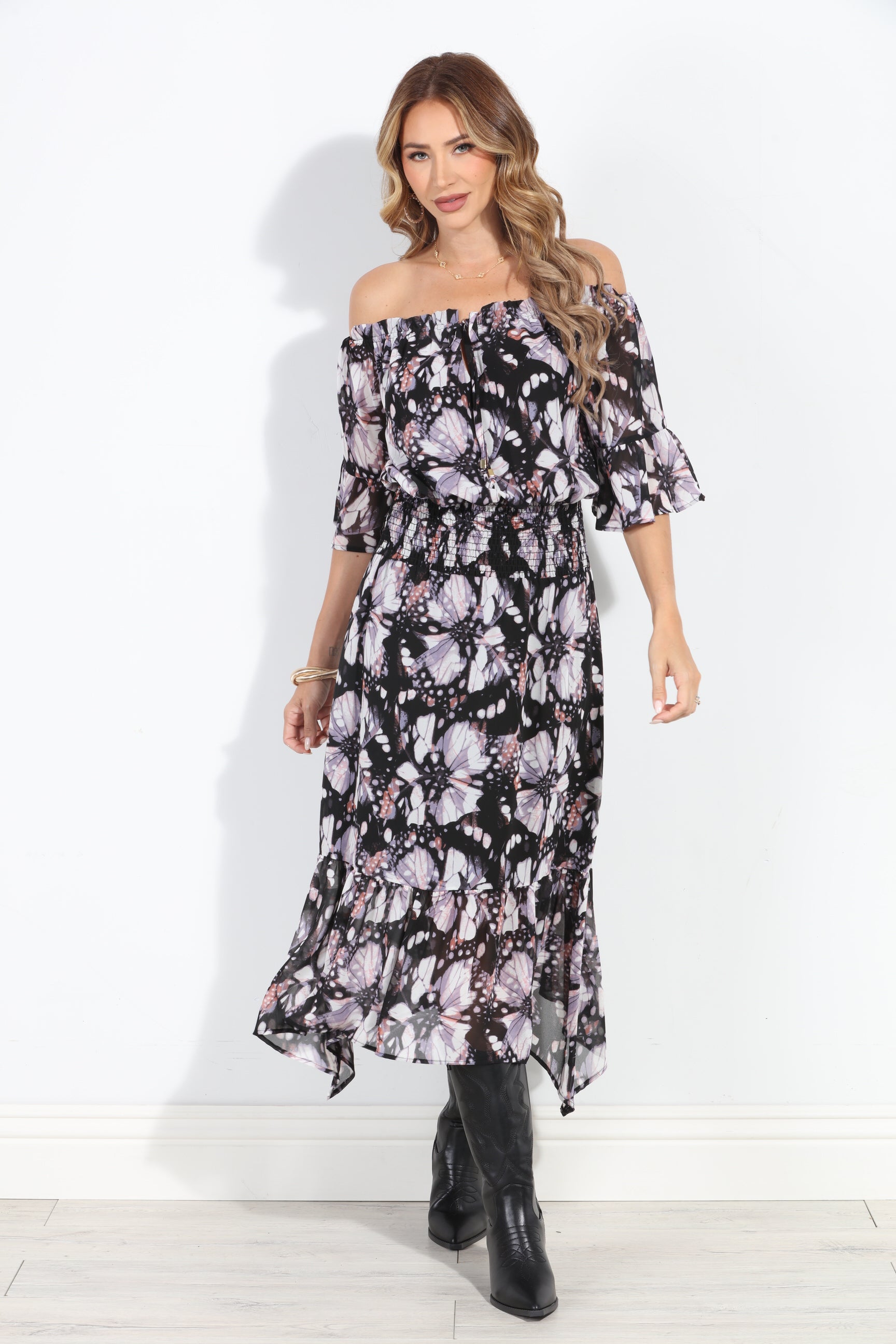 Benson OTS Ruffle Maxi