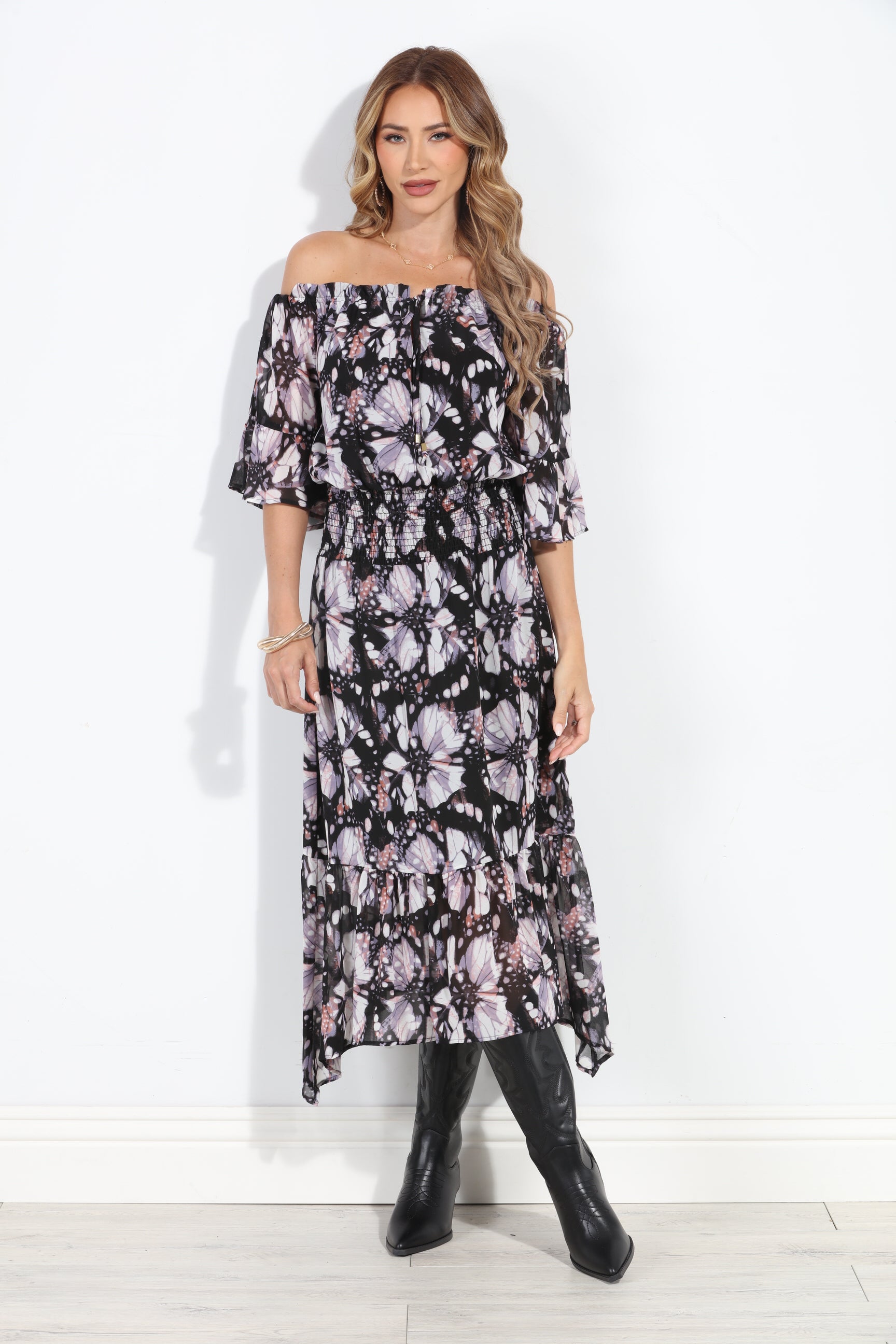 Benson OTS Ruffle Maxi