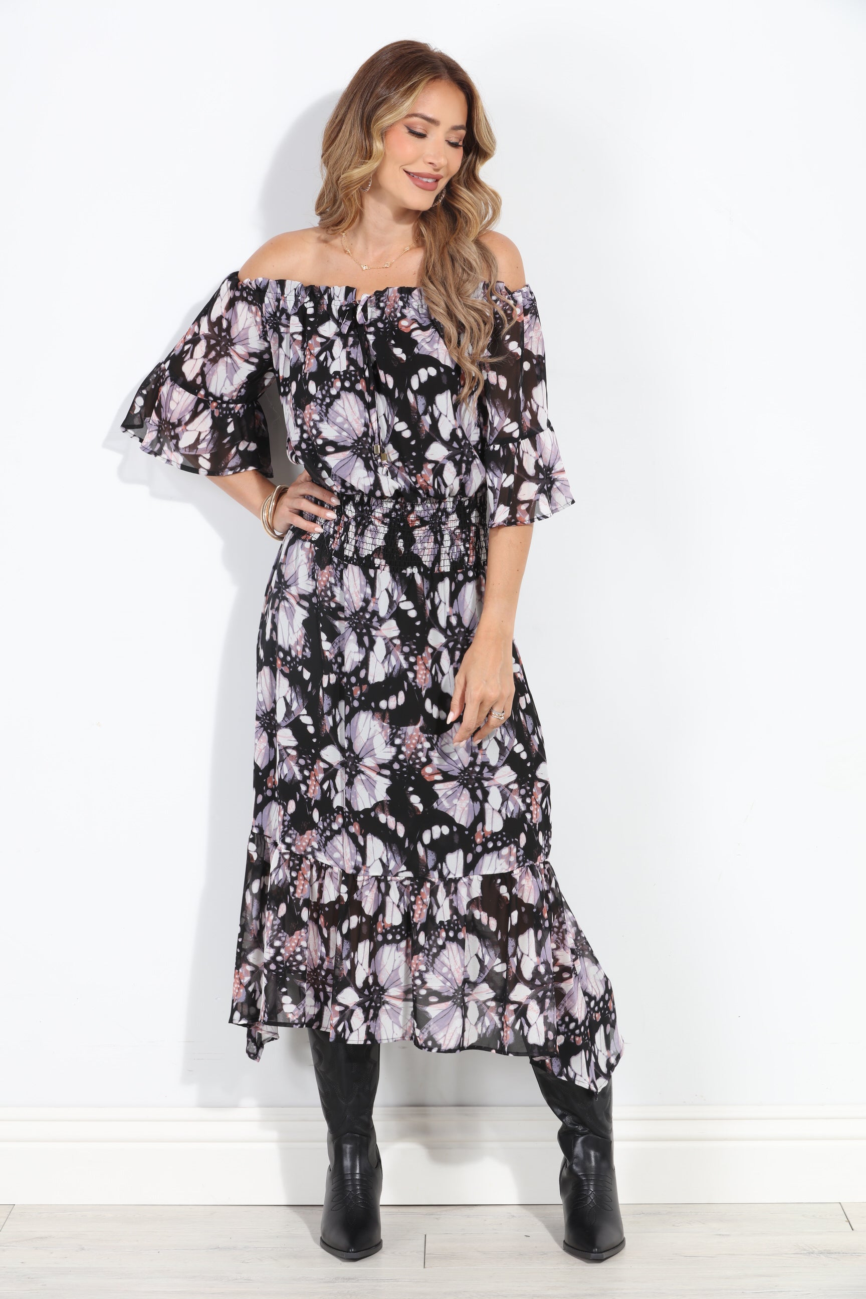 Benson OTS Ruffle Maxi