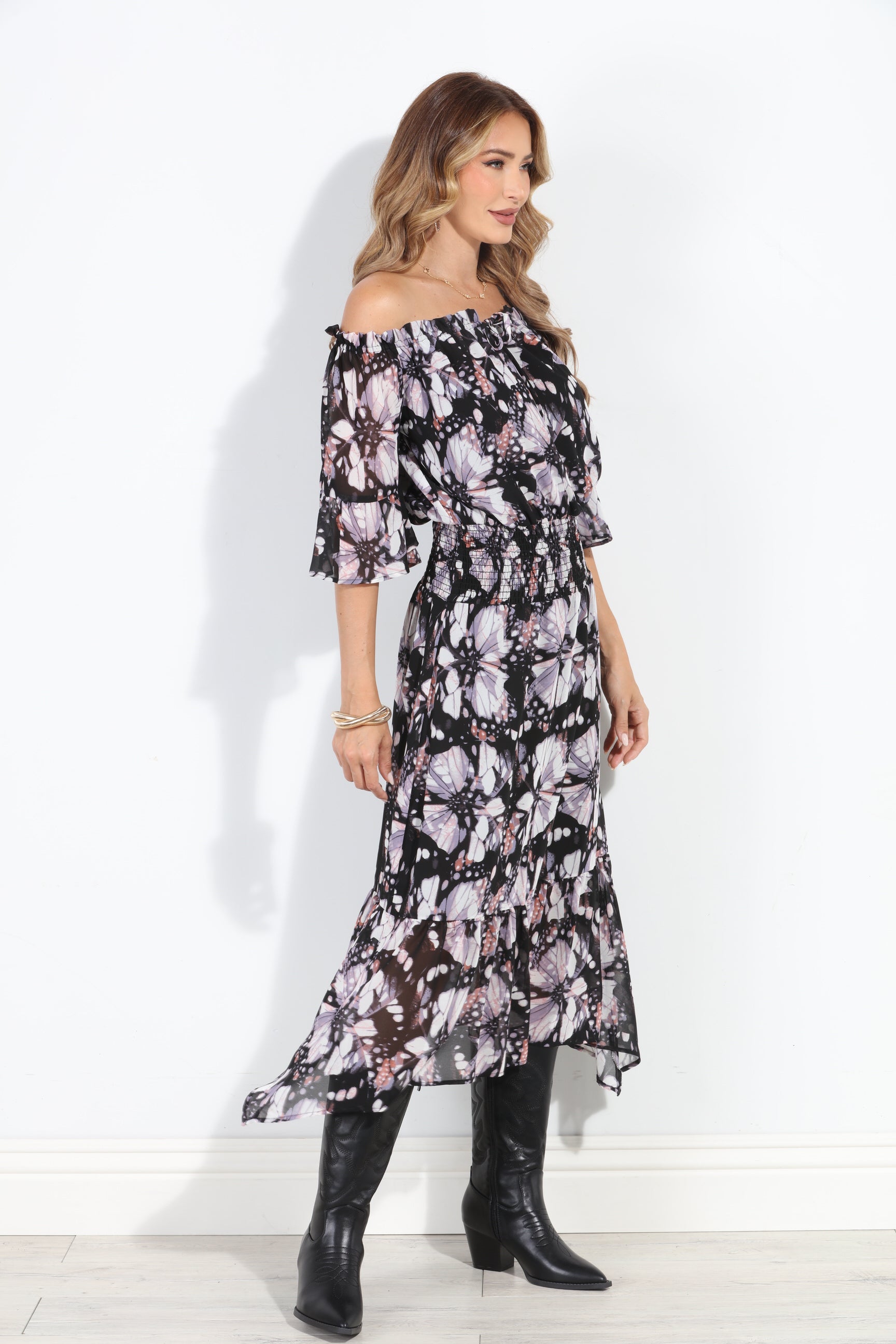 Benson OTS Ruffle Maxi